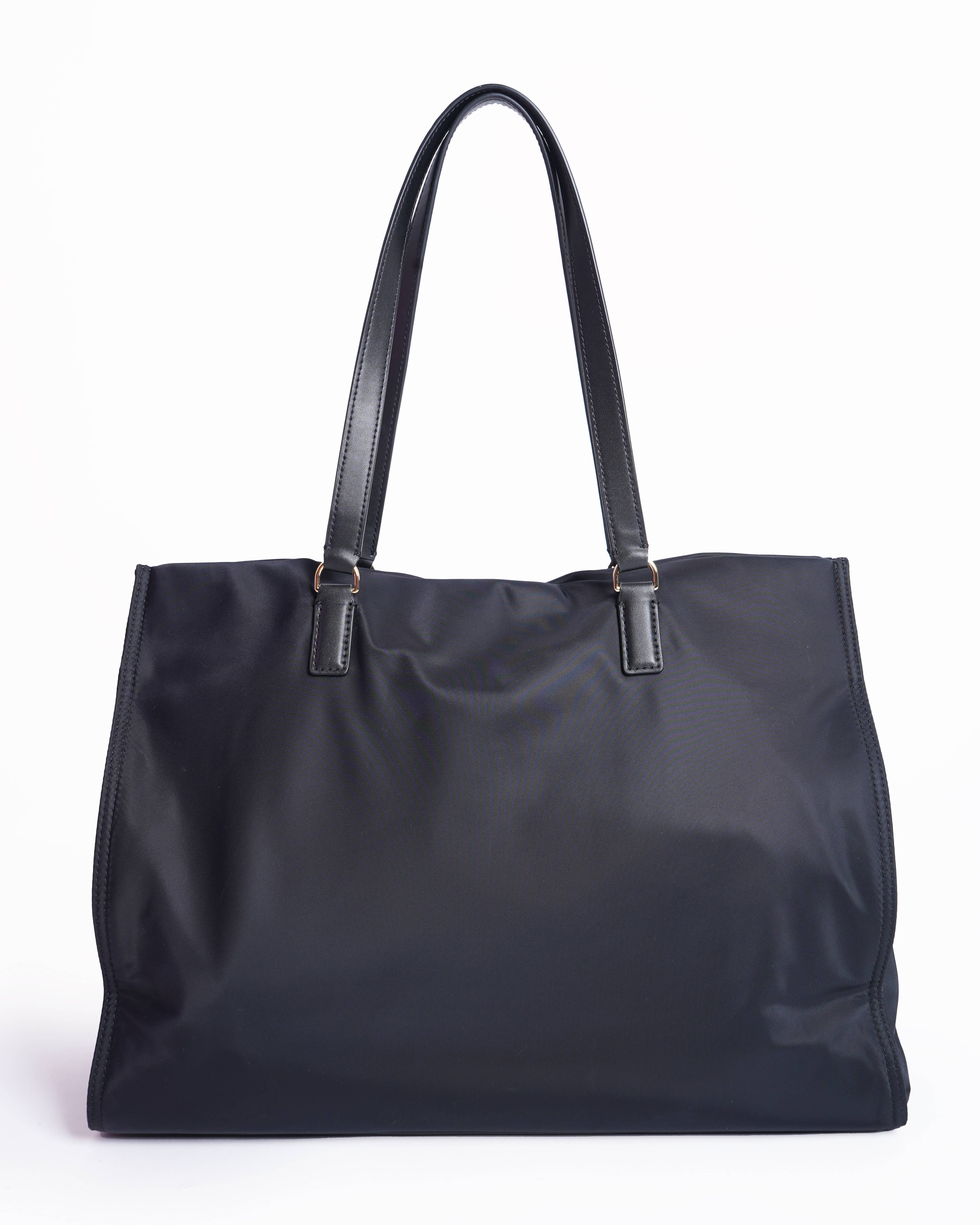 New Tory Burch Ella Nylon Tote Shoulder Black