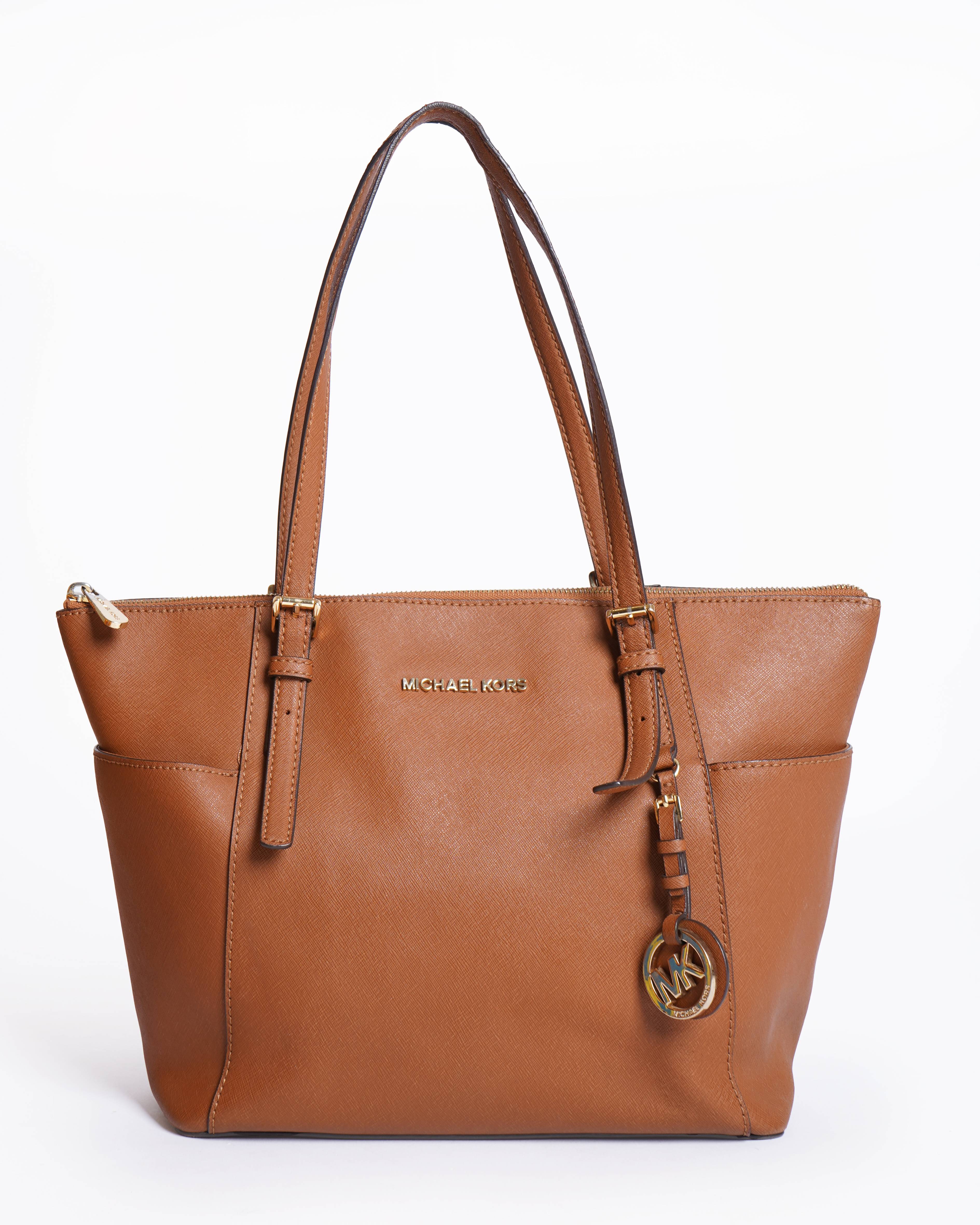 Michael Kors Brown saffiano leather tote bag
