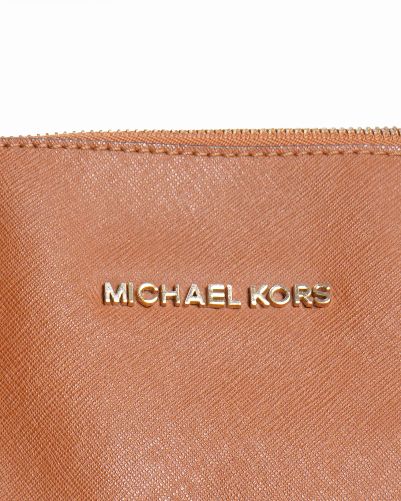 Michael Kors Brown saffiano leather tote bag