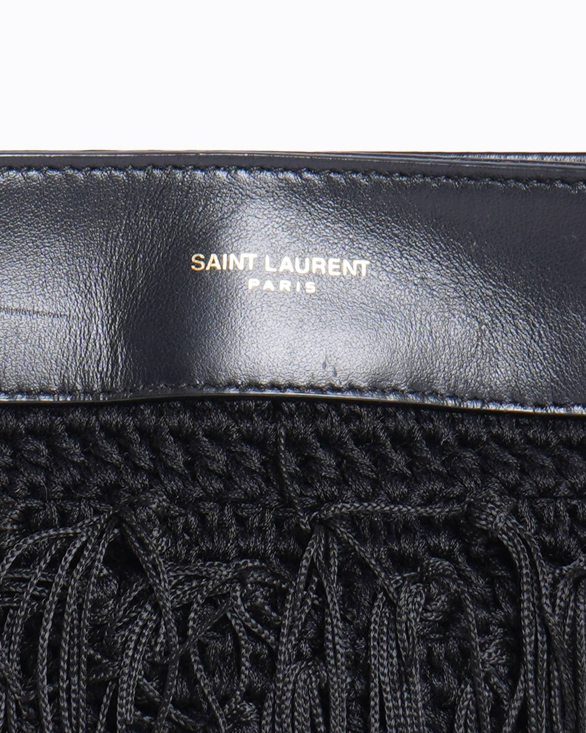 New Saint laurent grace fringe Crochet shoulder bag