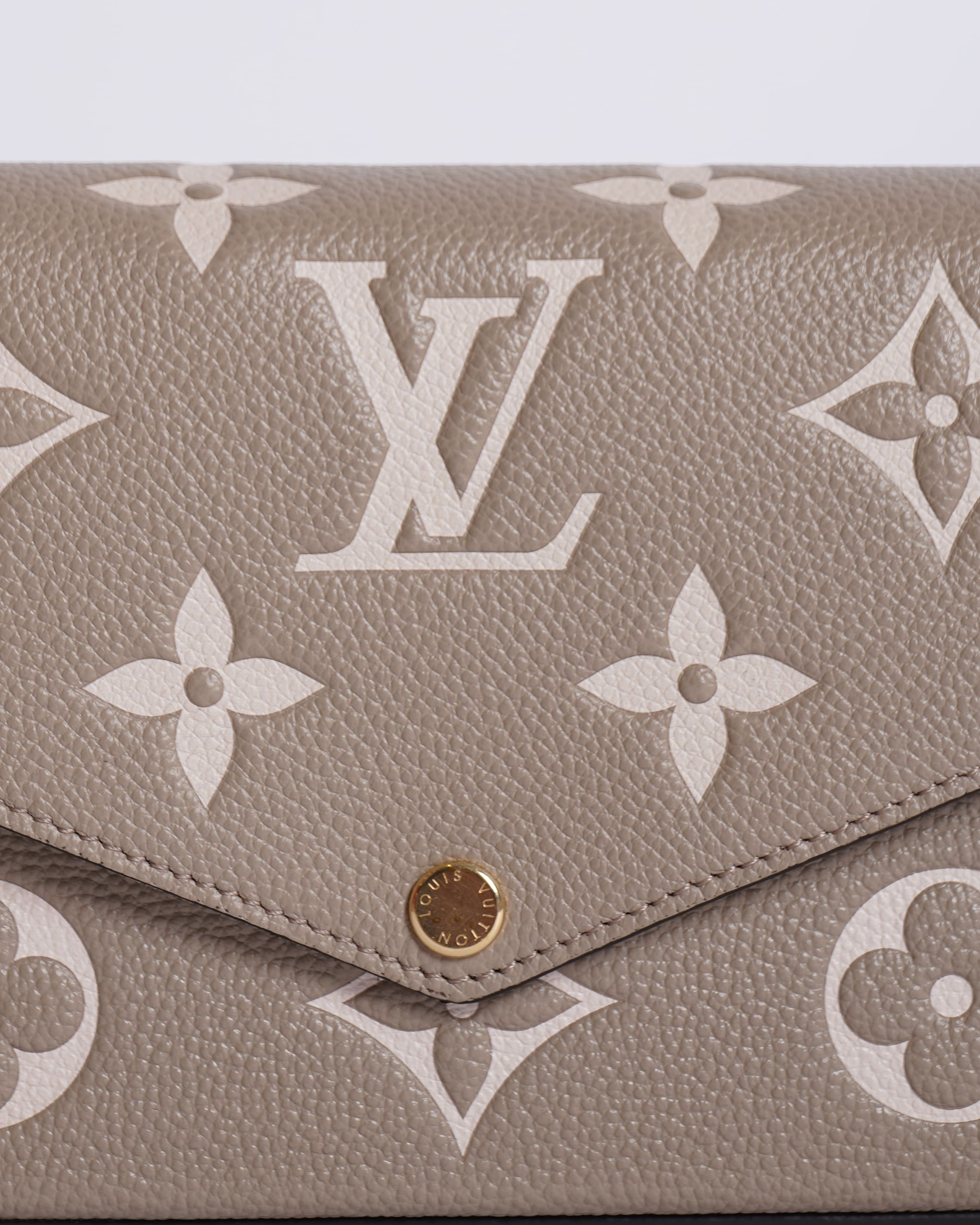 Louis vuitton Monogram Empreinte pochette felicie in creme