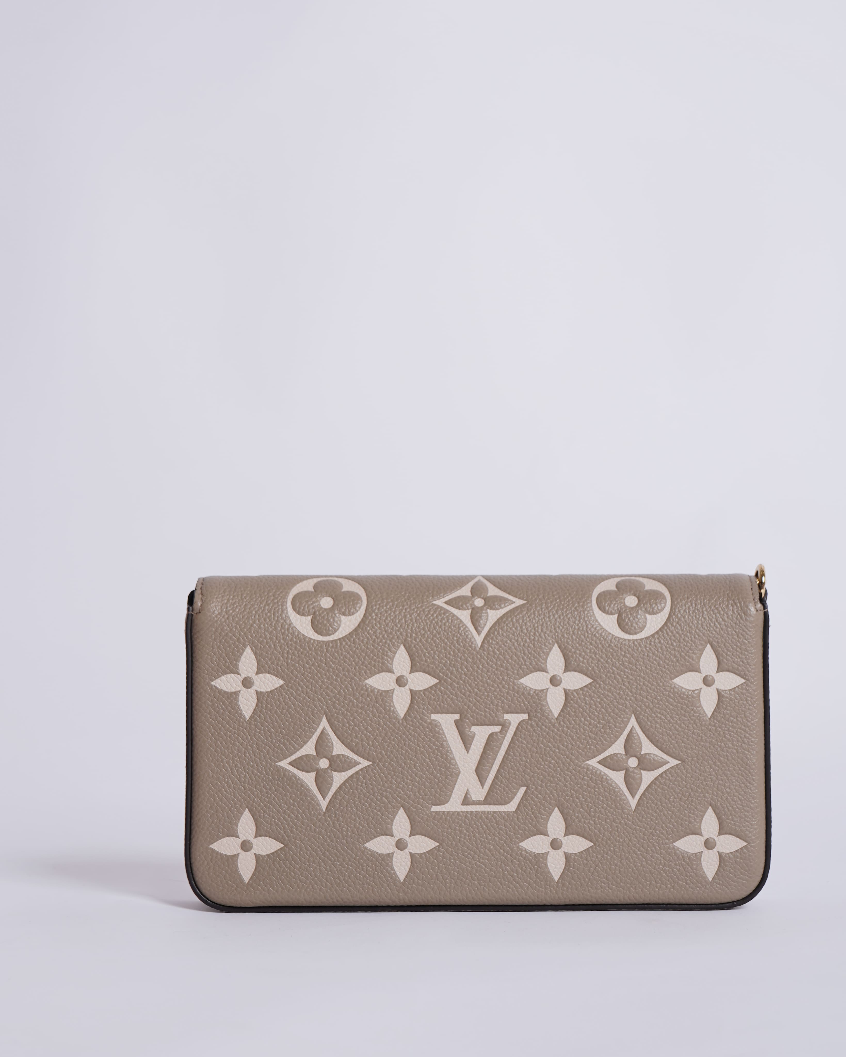 Louis vuitton Monogram Empreinte pochette felicie in creme