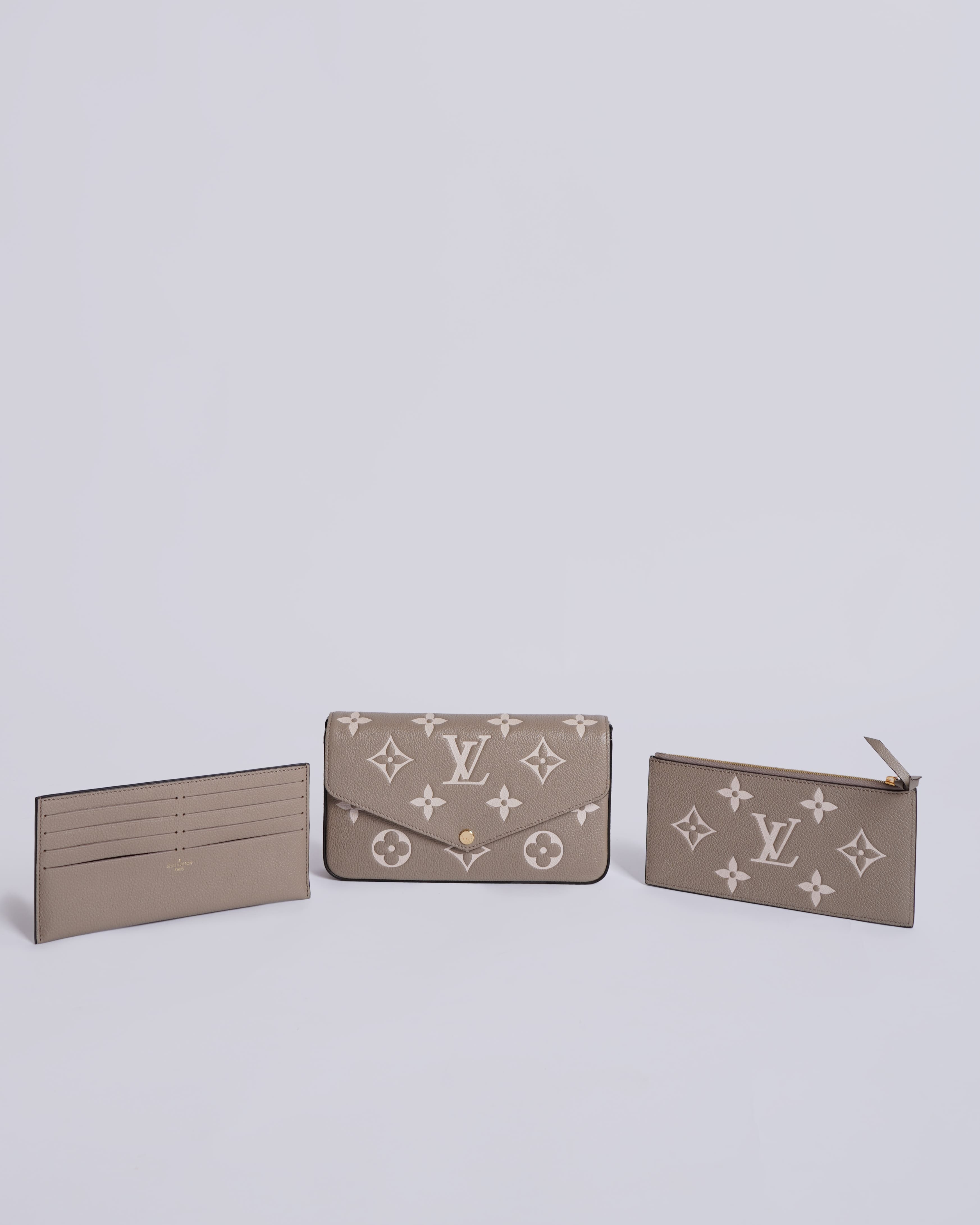 Louis vuitton Monogram Empreinte pochette felicie in creme