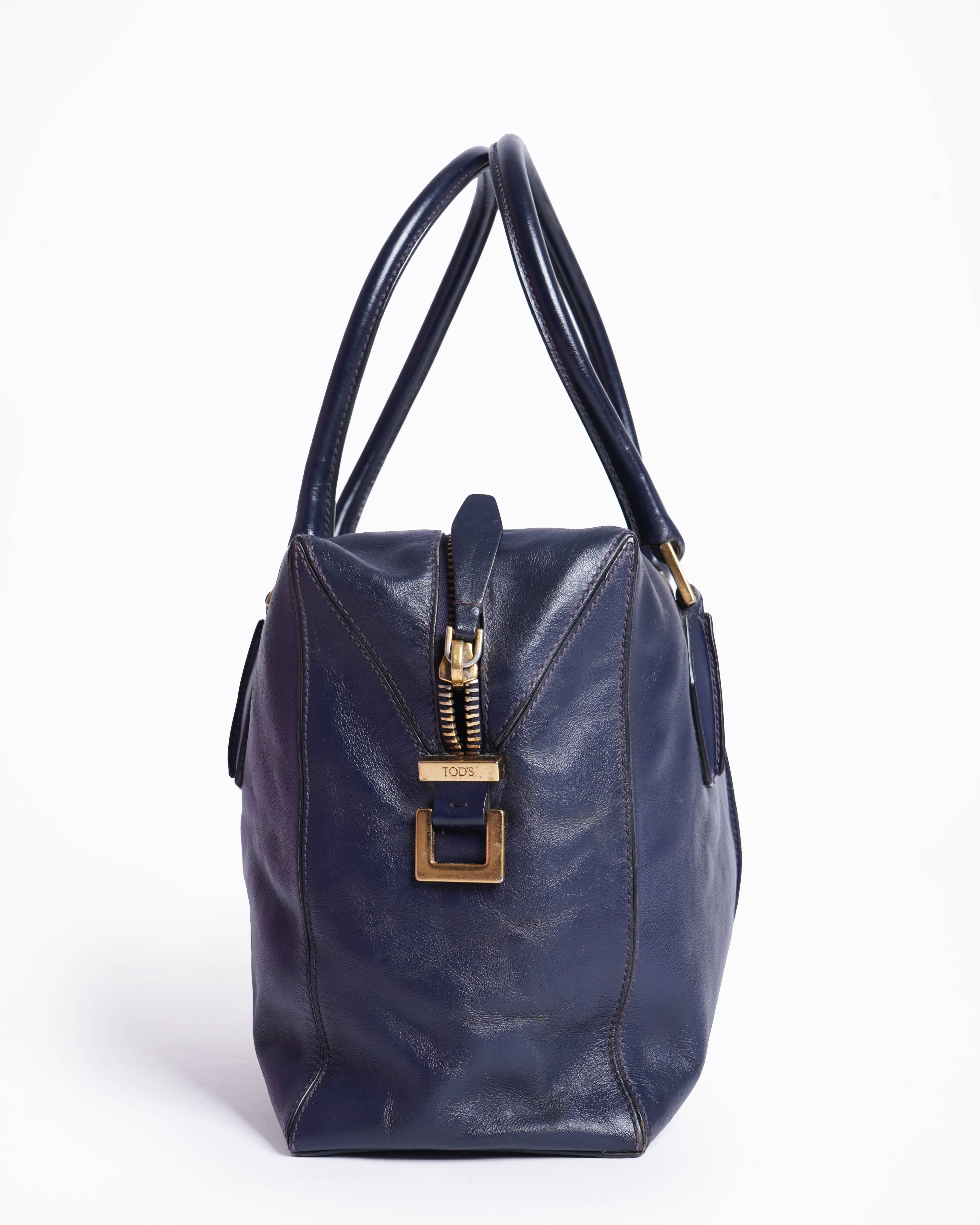 Tod’s Bag Ink blue leather handbag