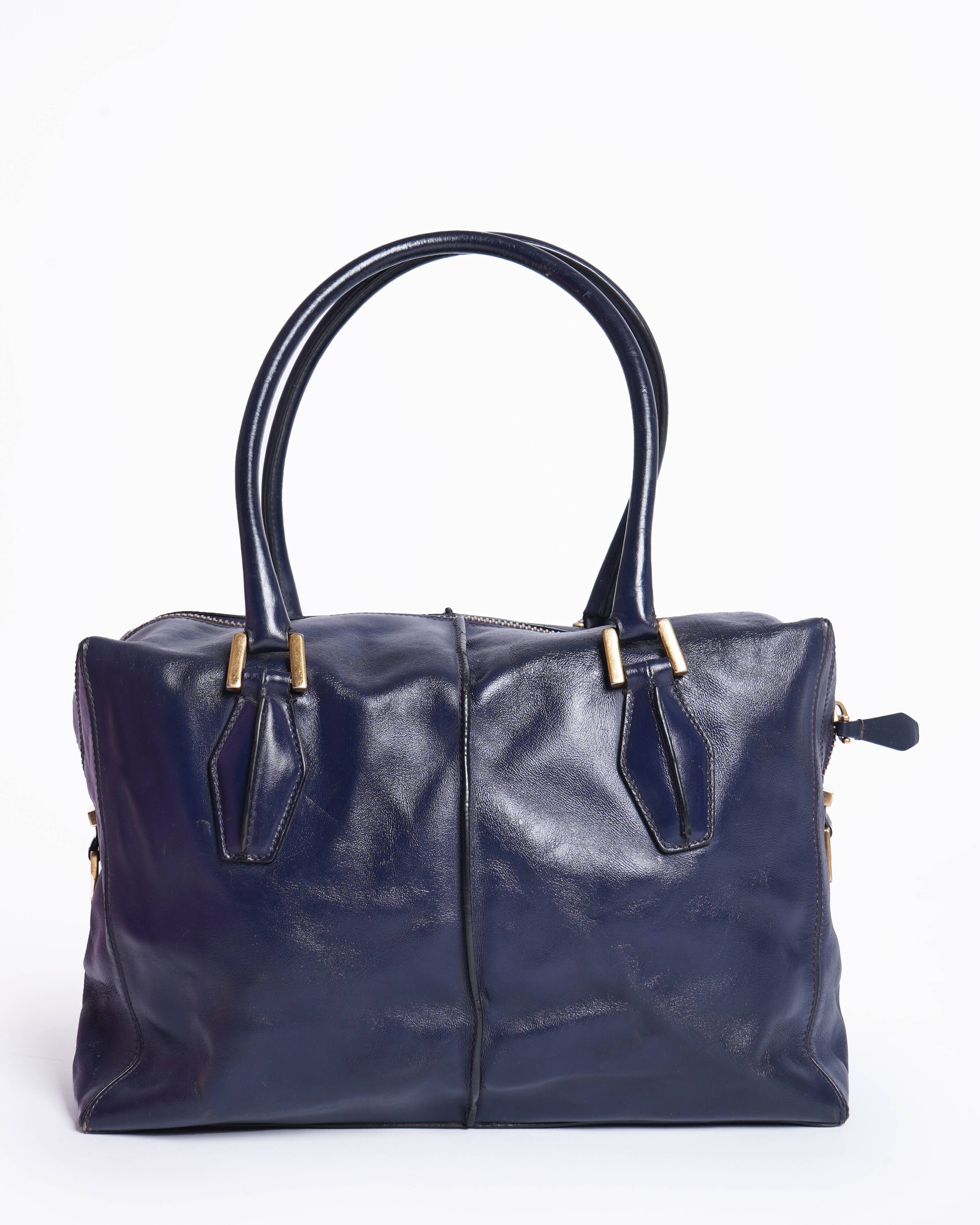 Tod’s Bag Ink blue leather handbag