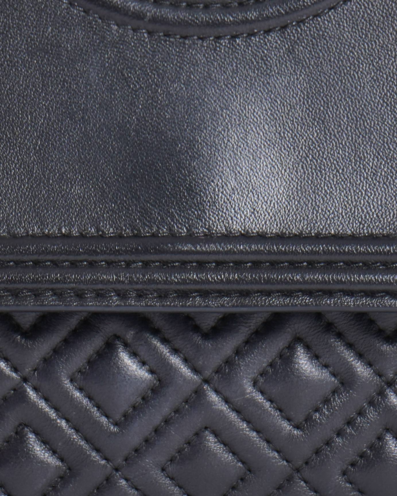 Tory Burch Black Leather Fleming Shoulder Bag