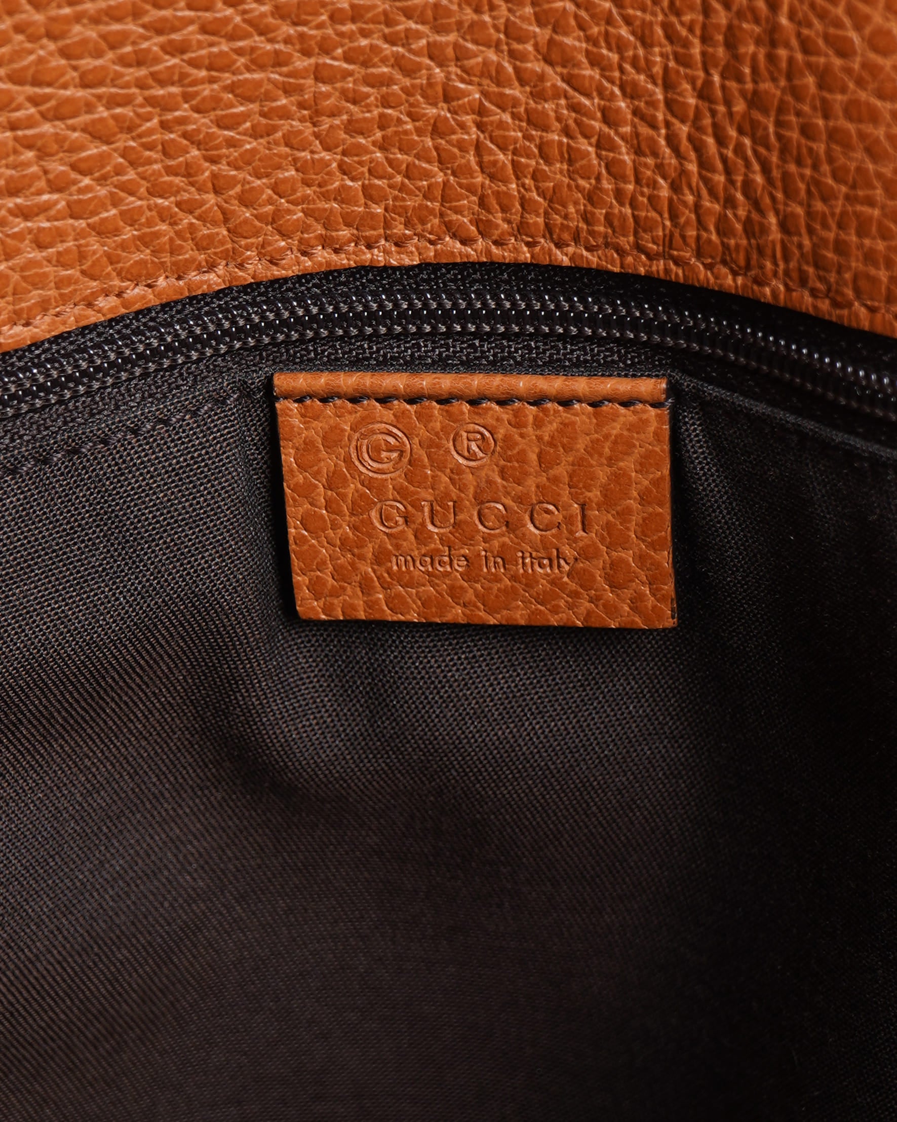 Gucci Leather Gifford Tote Bag in Camel