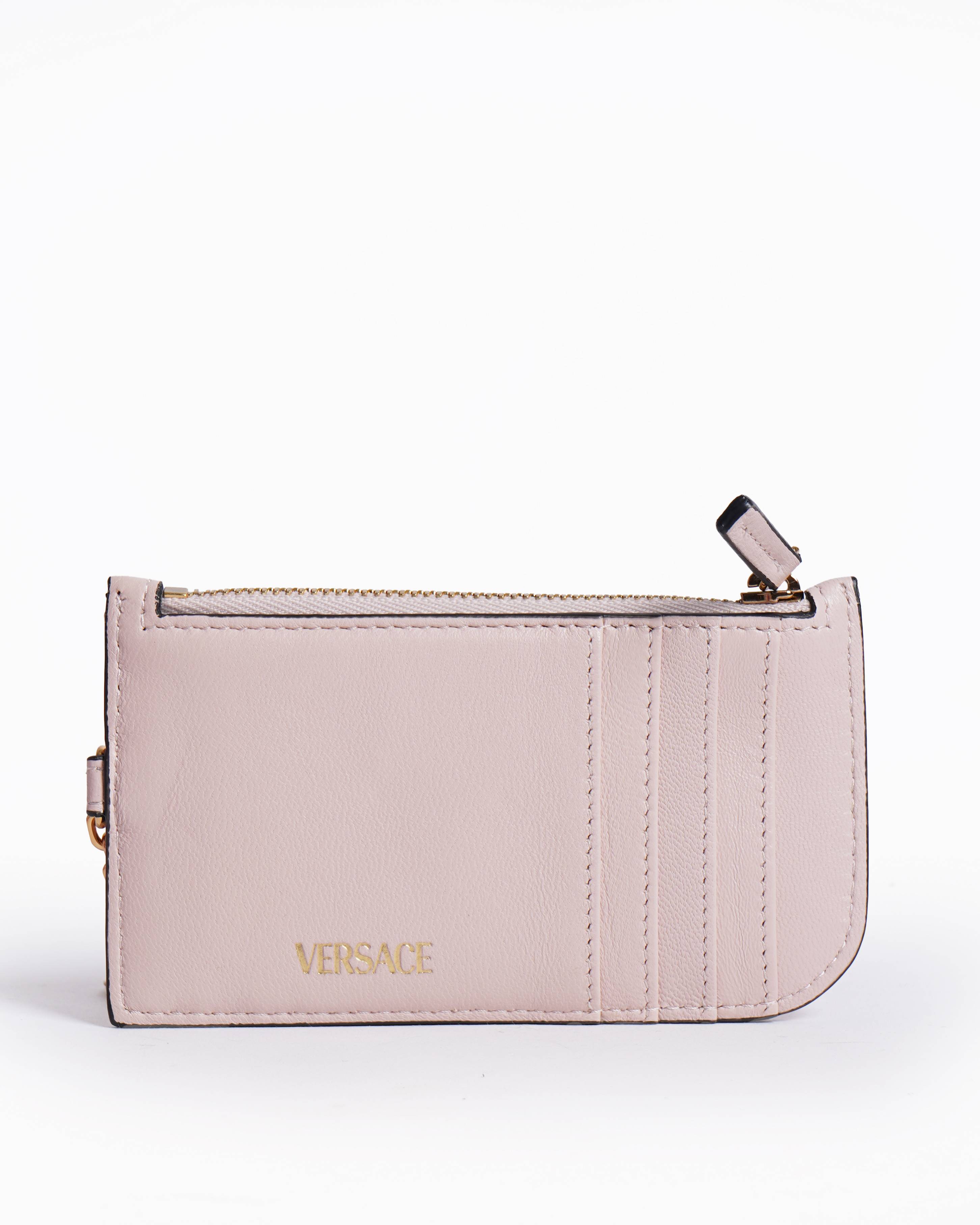 Versace medusa quilted lambskin card case