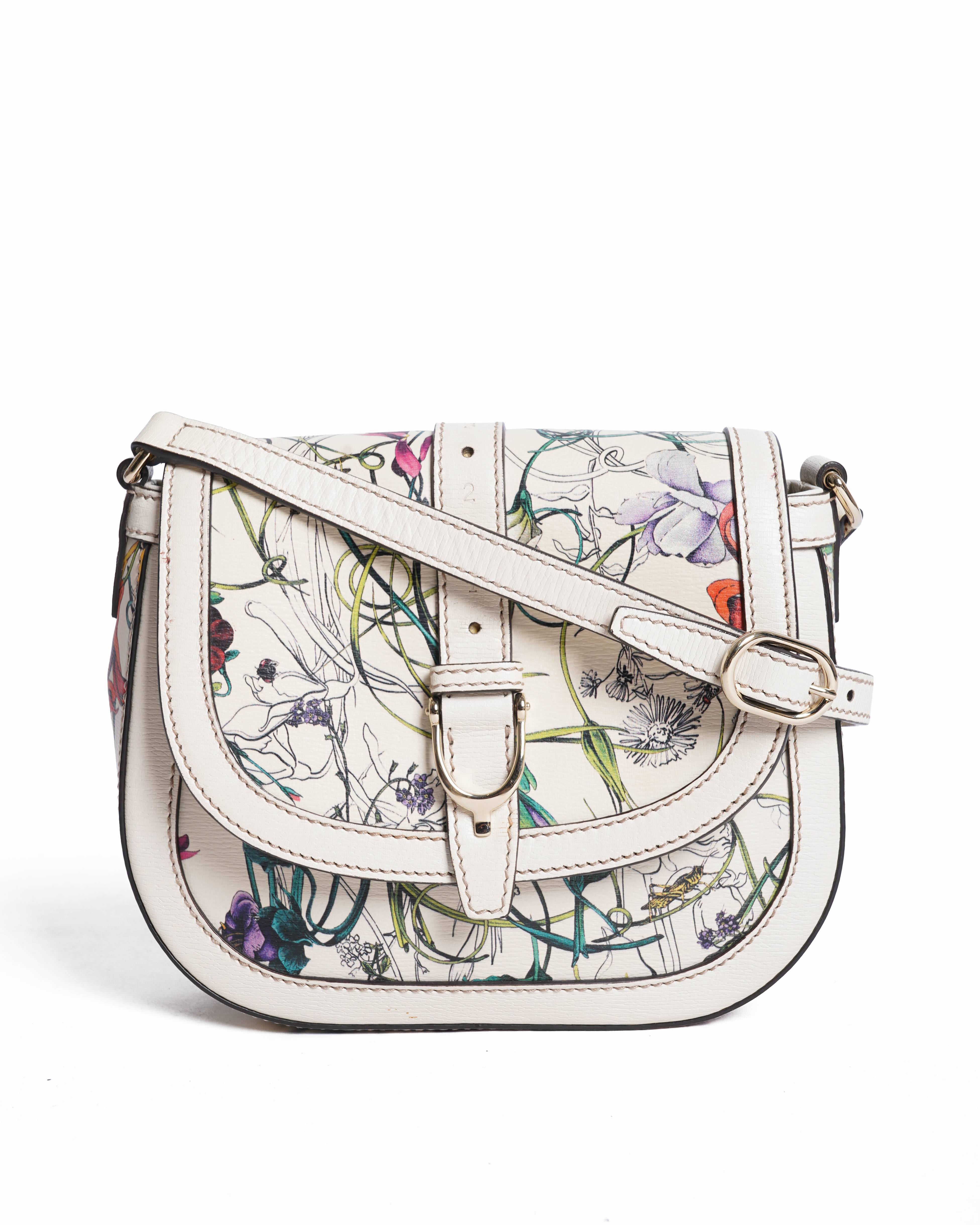 Gucci flora flap crossbody bag