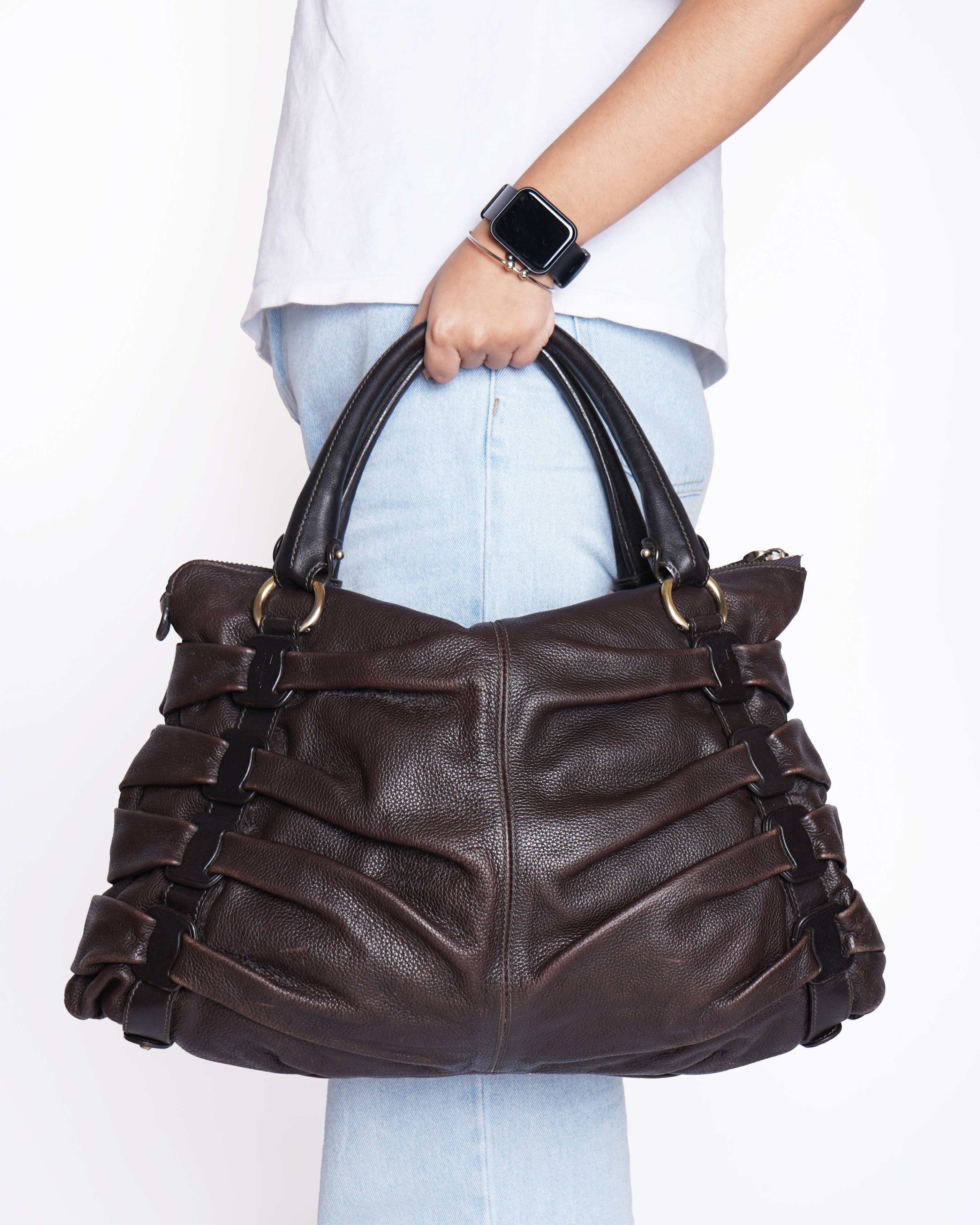 Salvatore Ferragamo Pleated Shoulder Bag