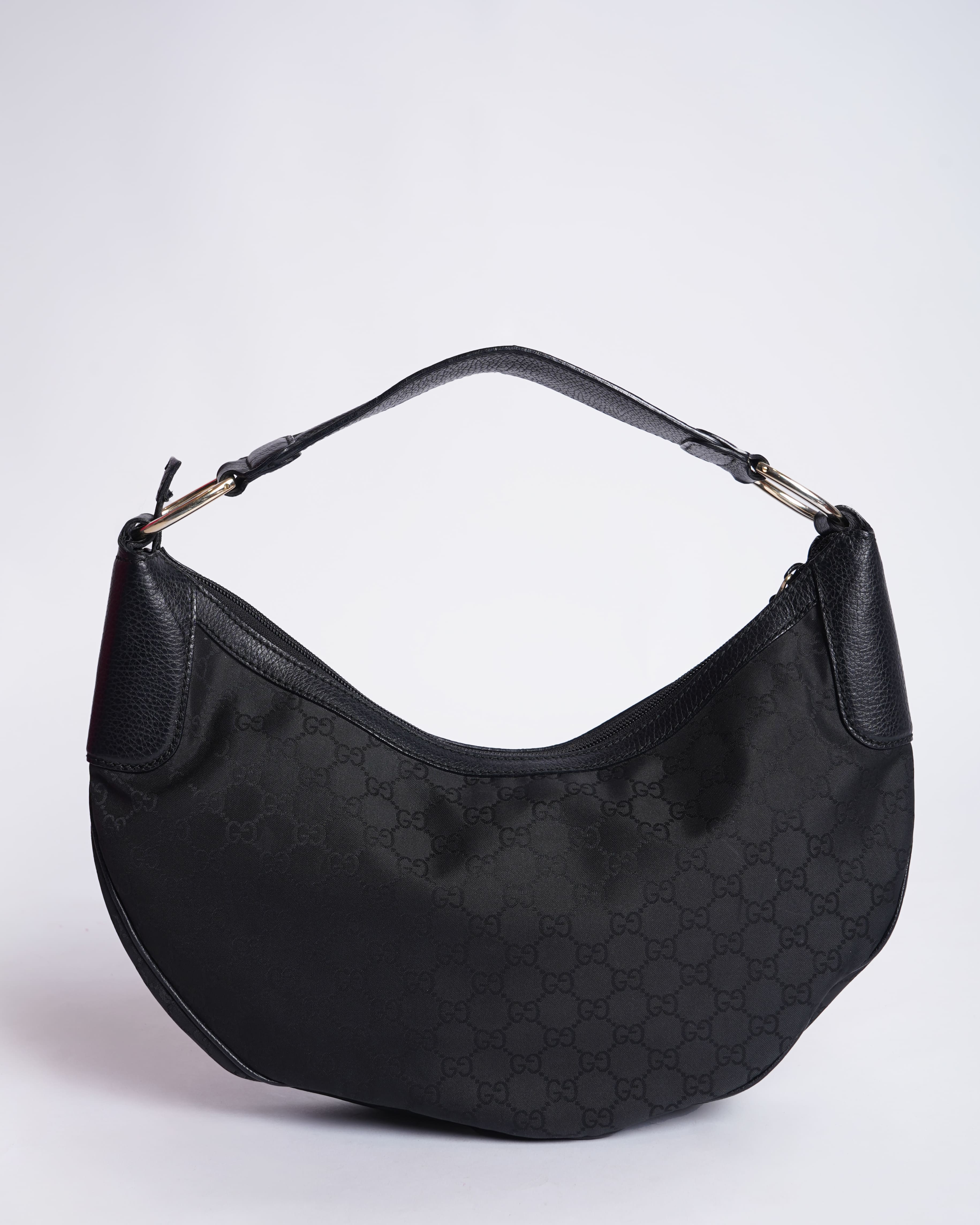 Gucci guccisima black canvas hobo bag