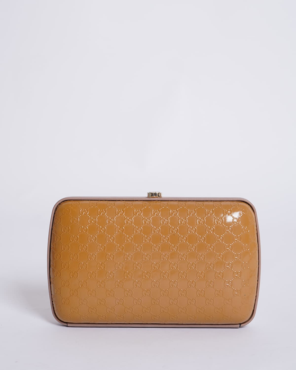 Gucci Guccissima Patent Leather Box Clutch