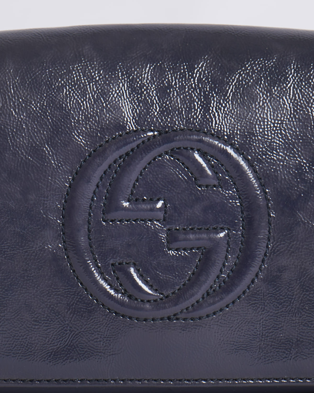 Gucci Black Soho Clutch In Blue
