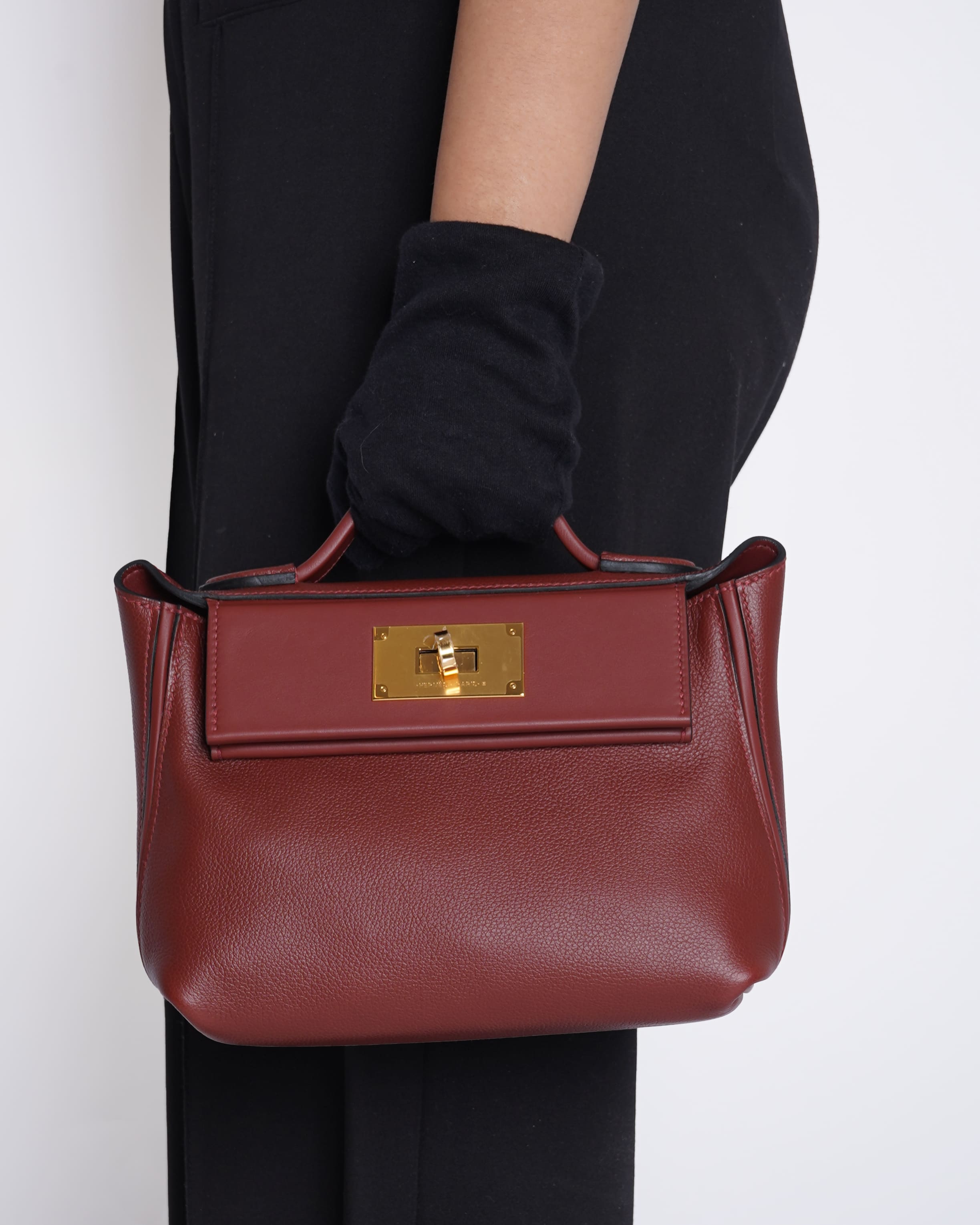 New Hermes Mini 24/24 Rogue H Bag In Swift Gold Hardware