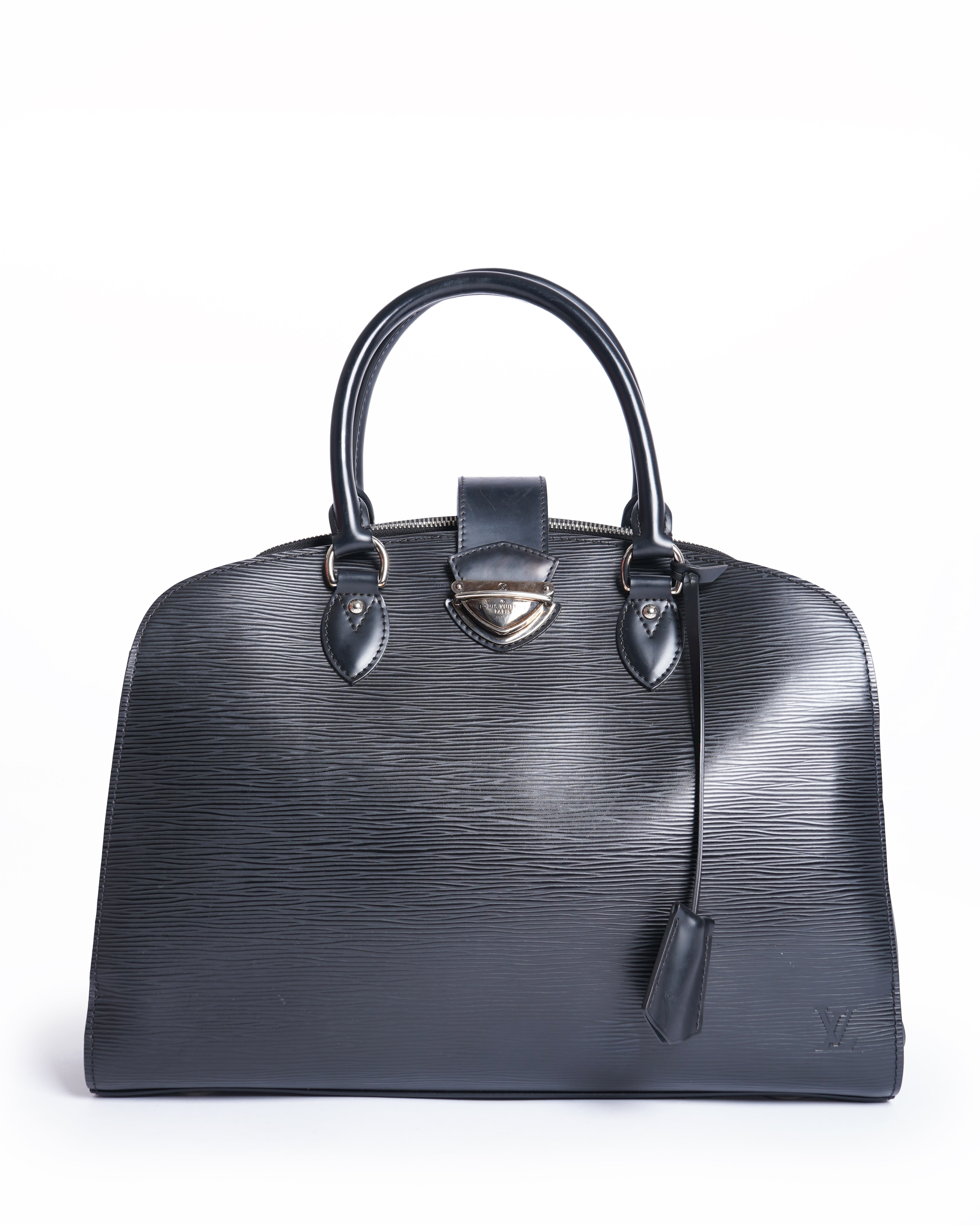 Louis vuitton epi pont neuf black top handle bag