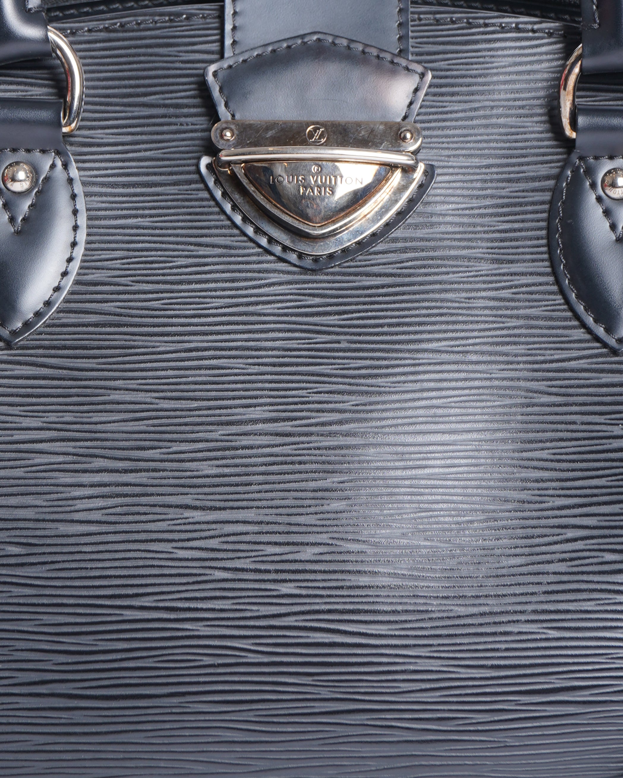 Louis vuitton epi pont neuf black top handle bag