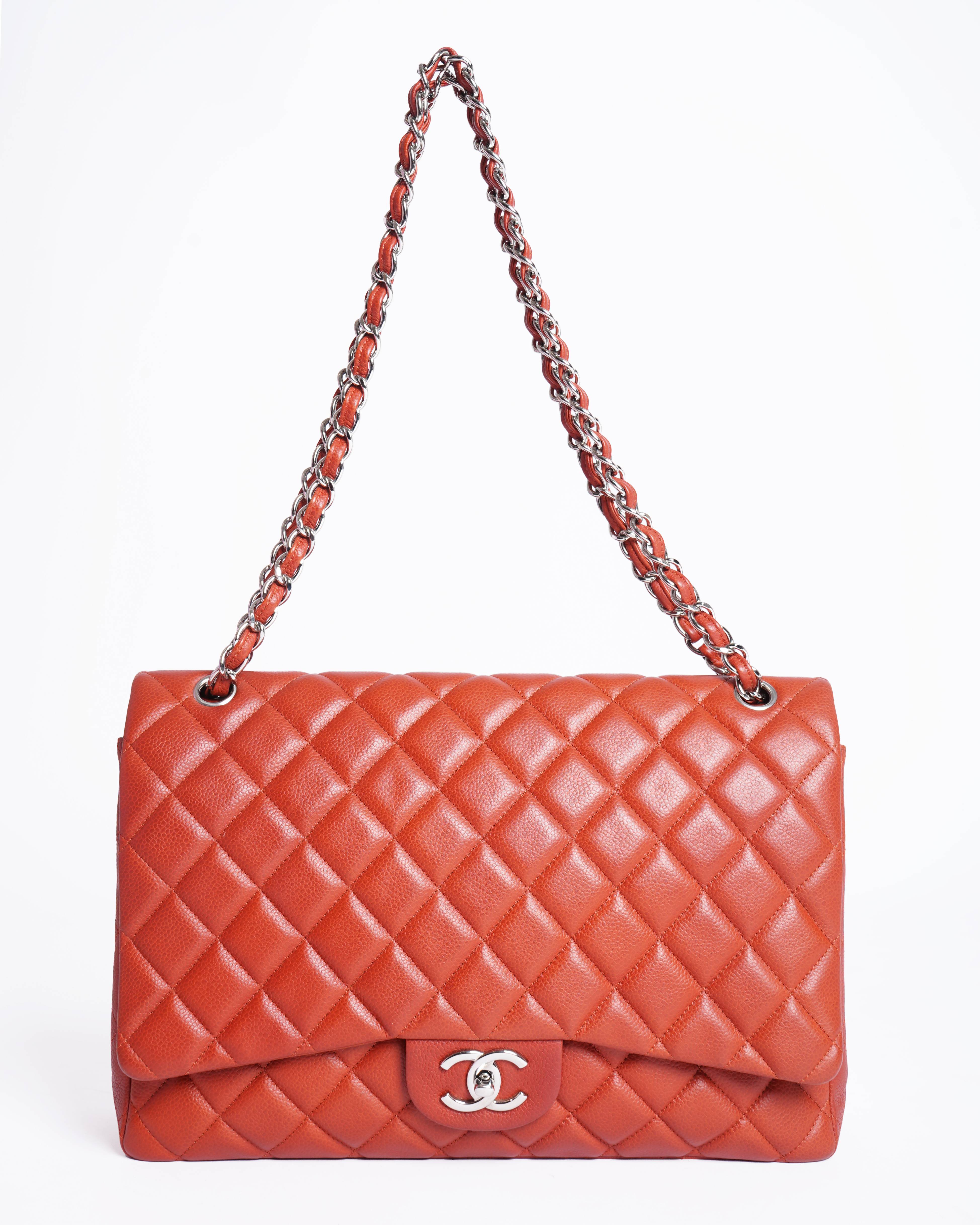 Chanel Timeless Classic Leather Jumbo Shoulder Bag In Rust