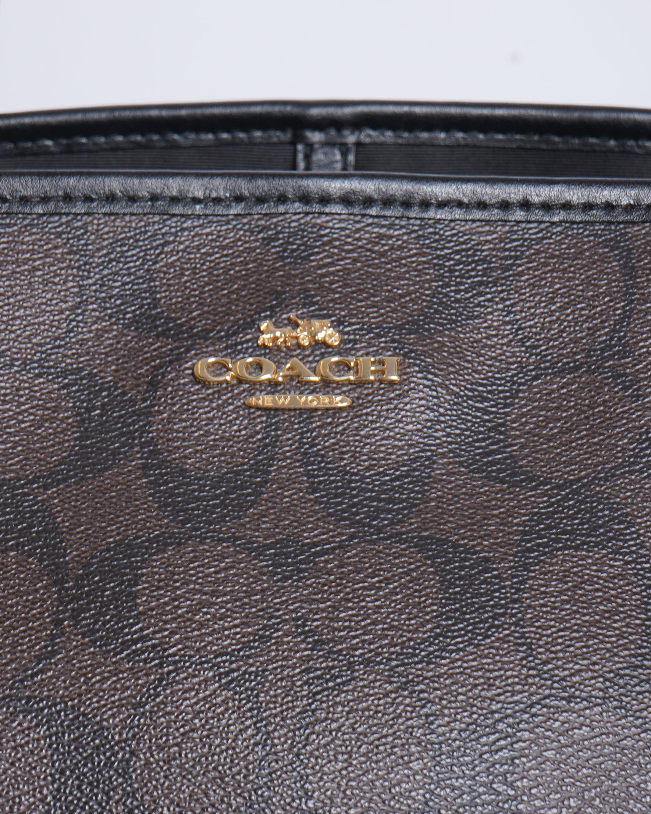 Coach brown monogram tote bag