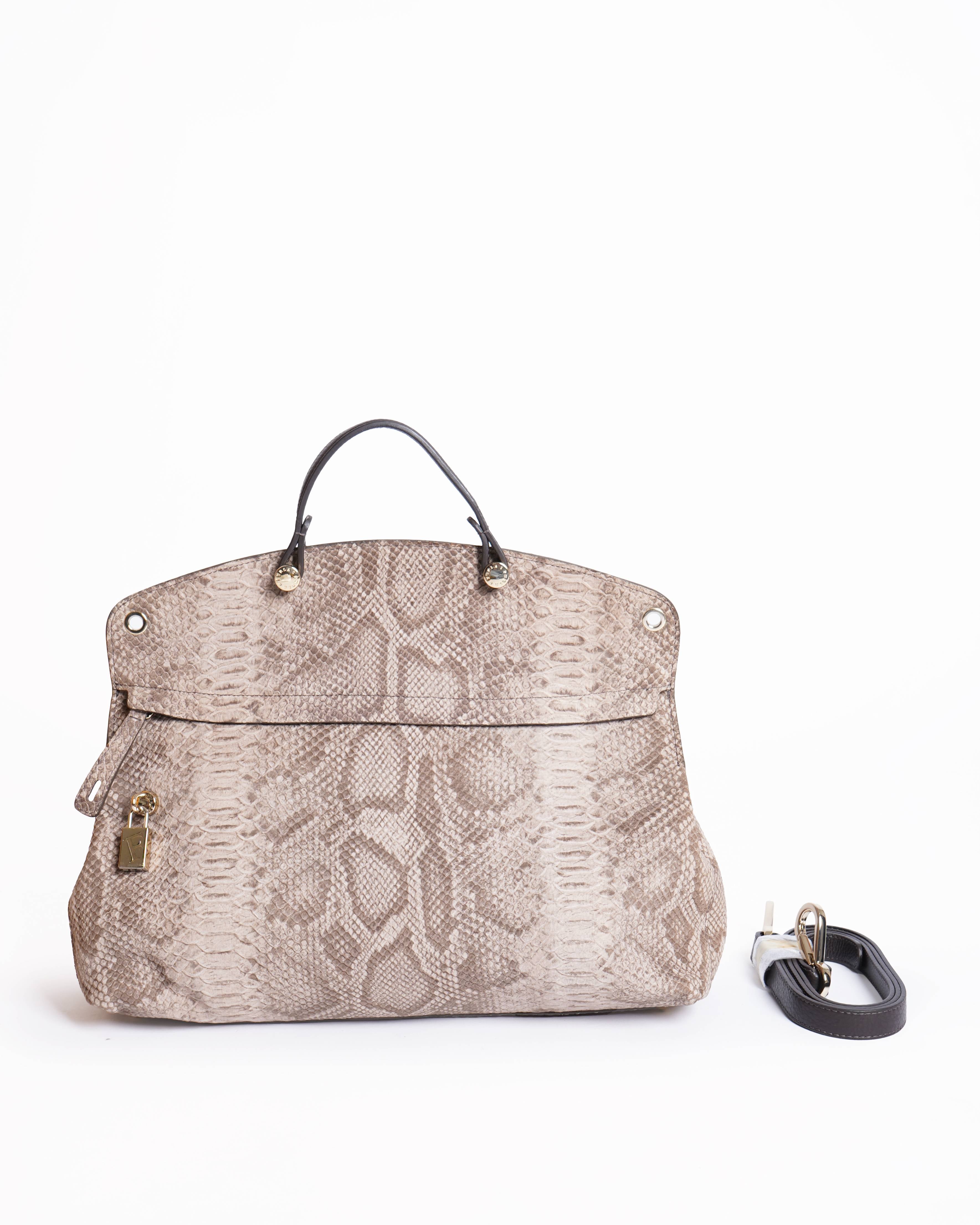 Furla
Snake Embossed Leather Shoulder Bag