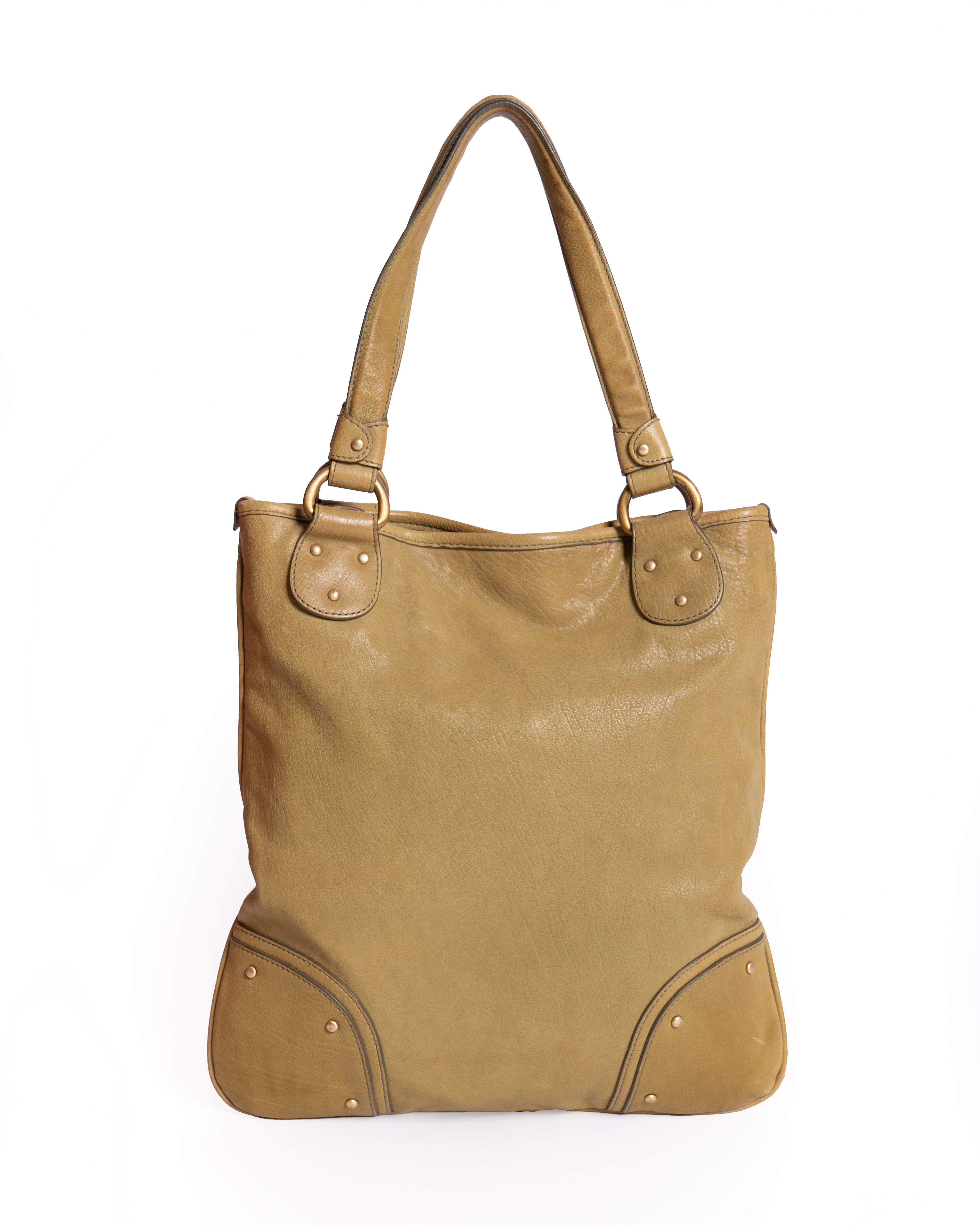 Bally Leather Handbag in Olive Green