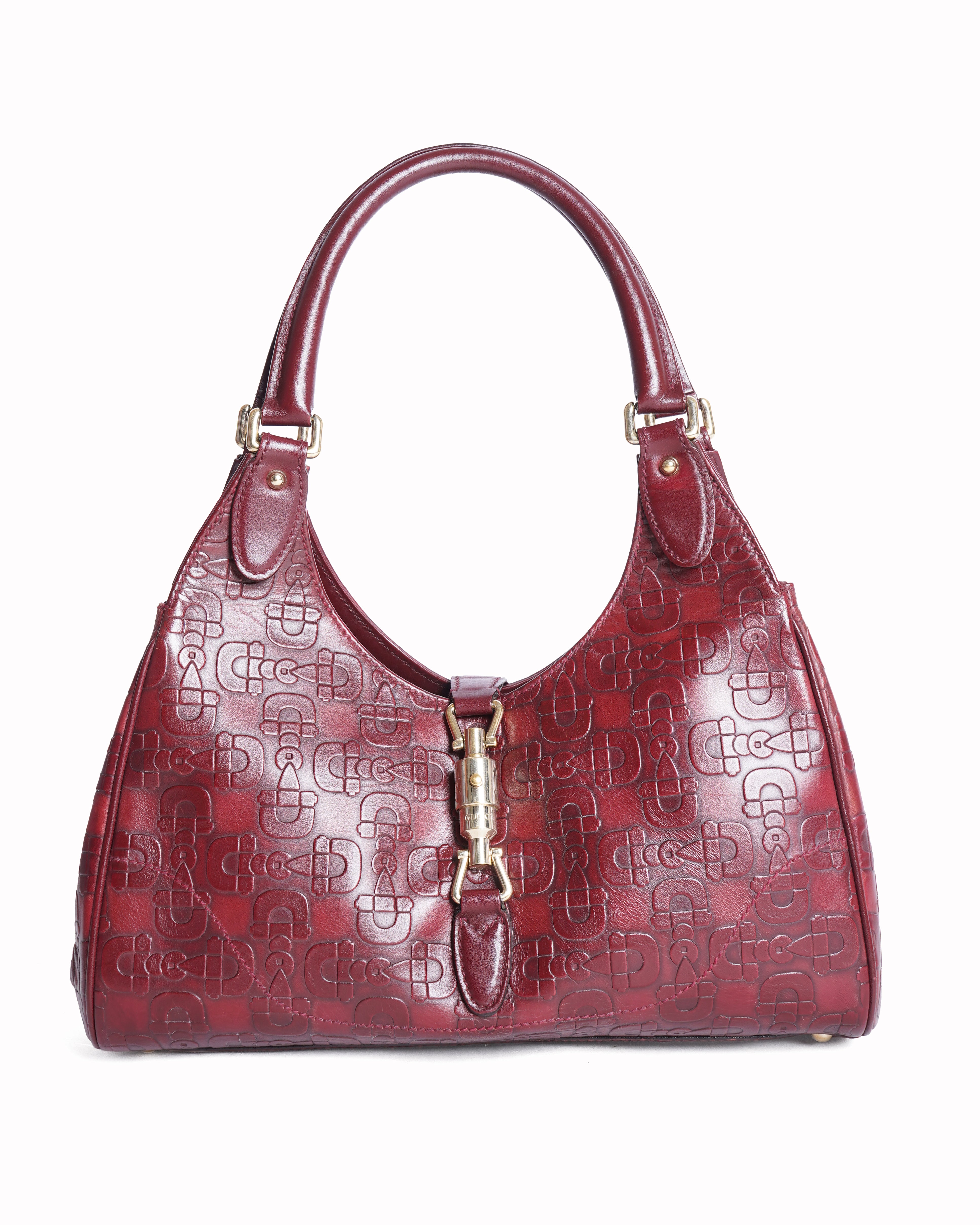 Gucci 1961 red horsebit jackie shoulder bag