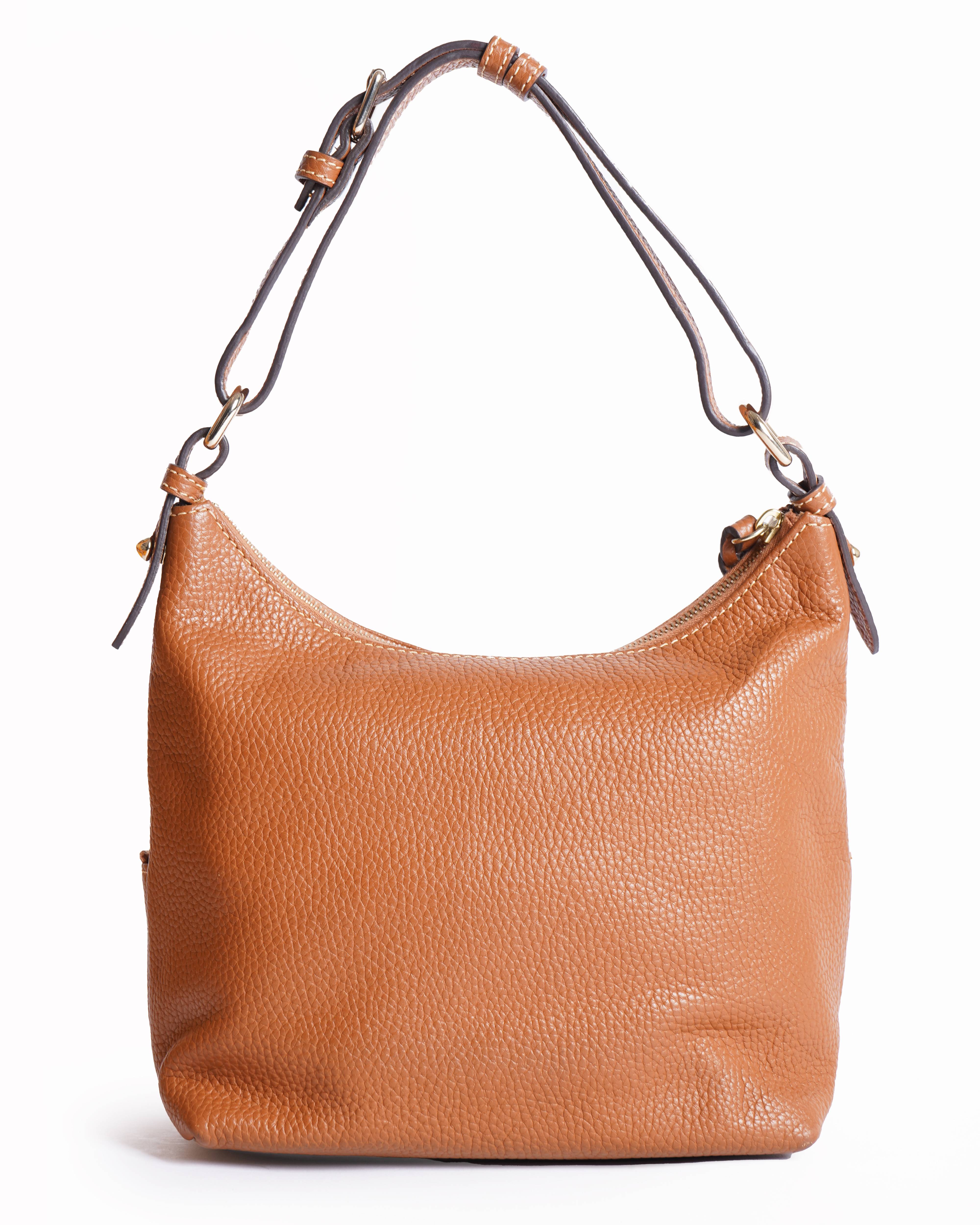Dooney & Bourke Dillen Leather Small Pocket Satchel In Saddle Brown
