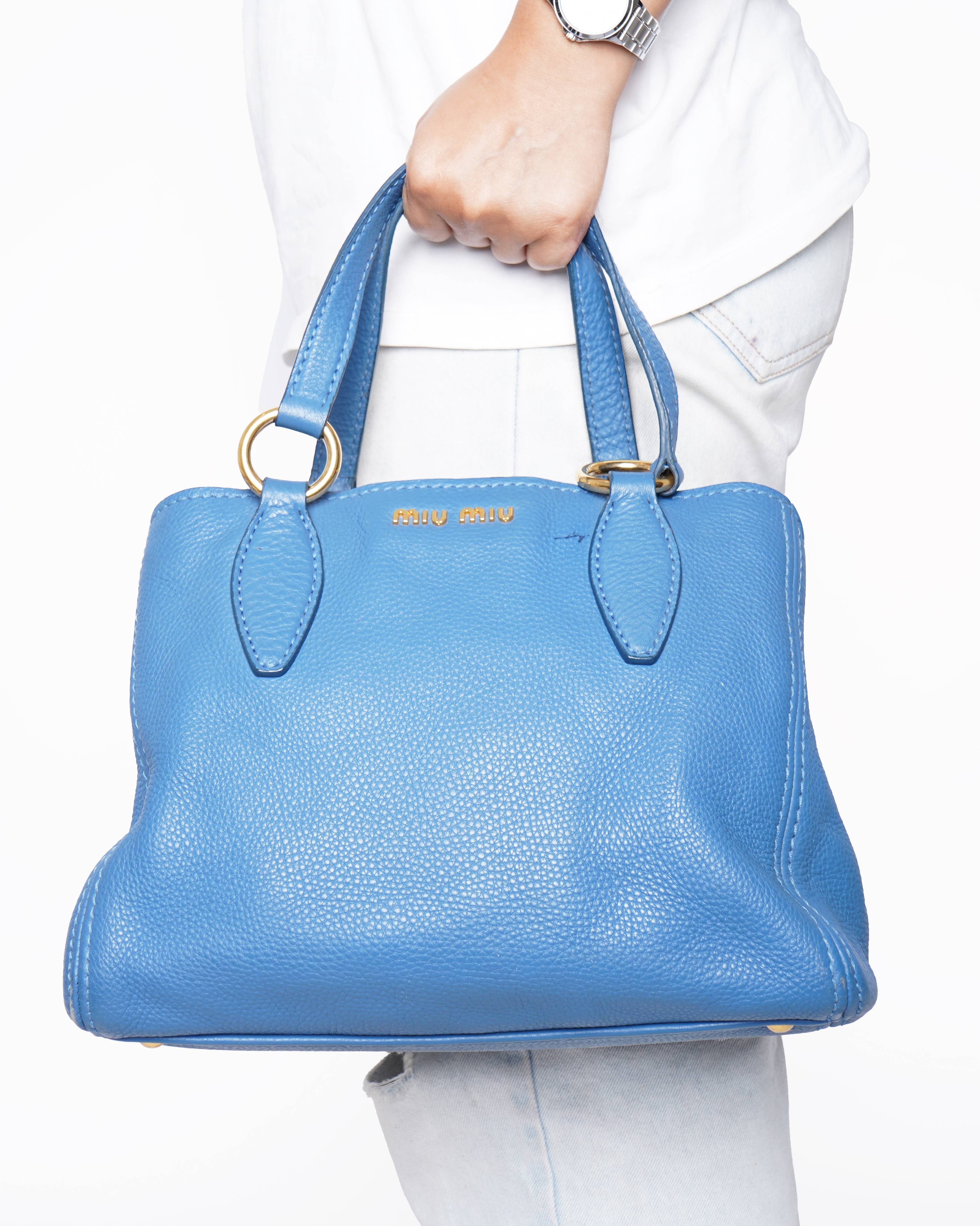 Miu Miu Blue leather handbag