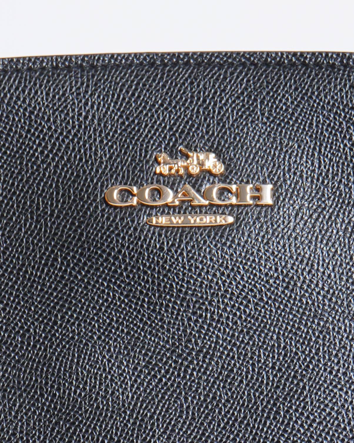 Coach mini lillie carryall handbag with shoulder strap in black