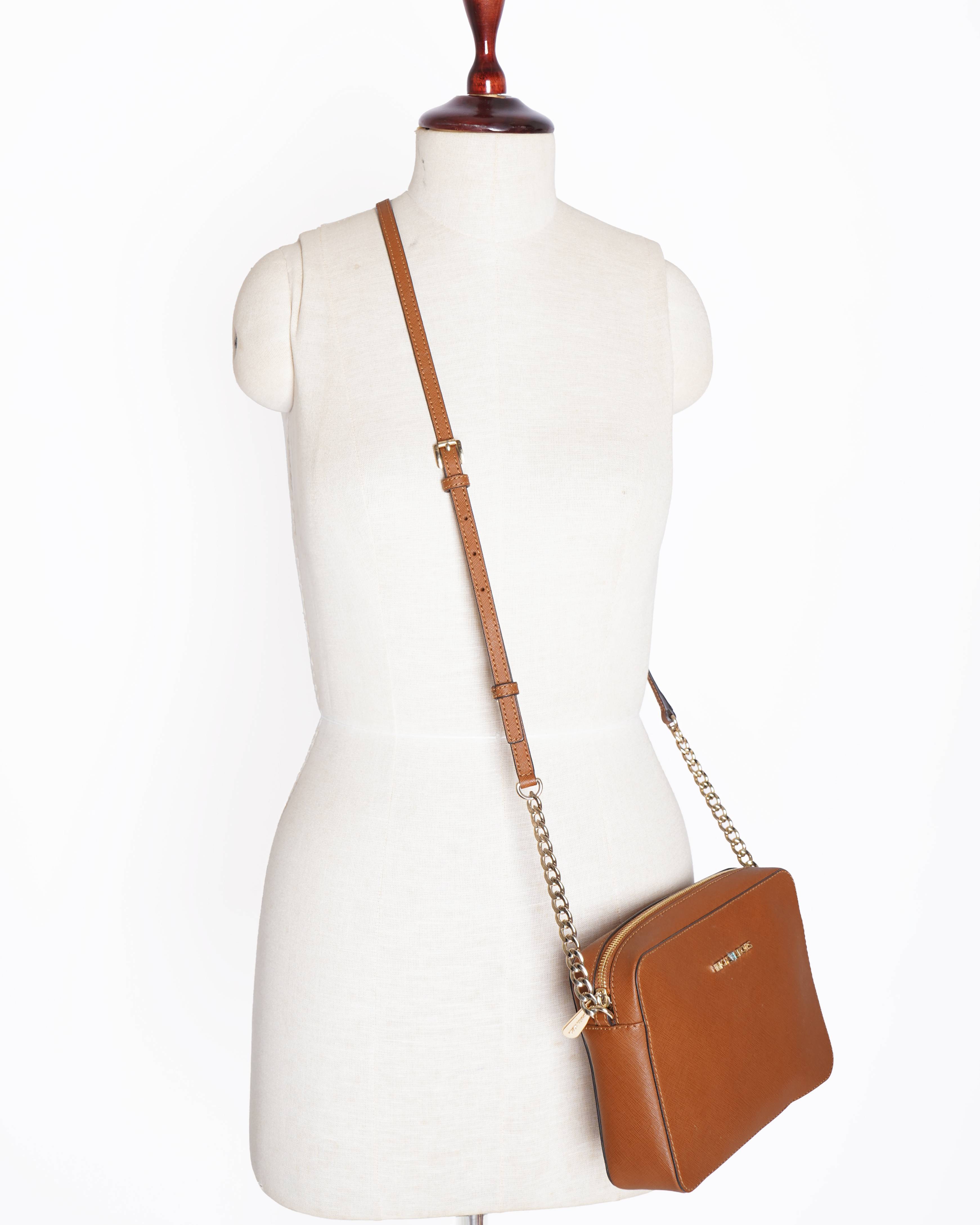 MICHAEL KORS Jet Set Large Saffiano Leather Crossbody Bag