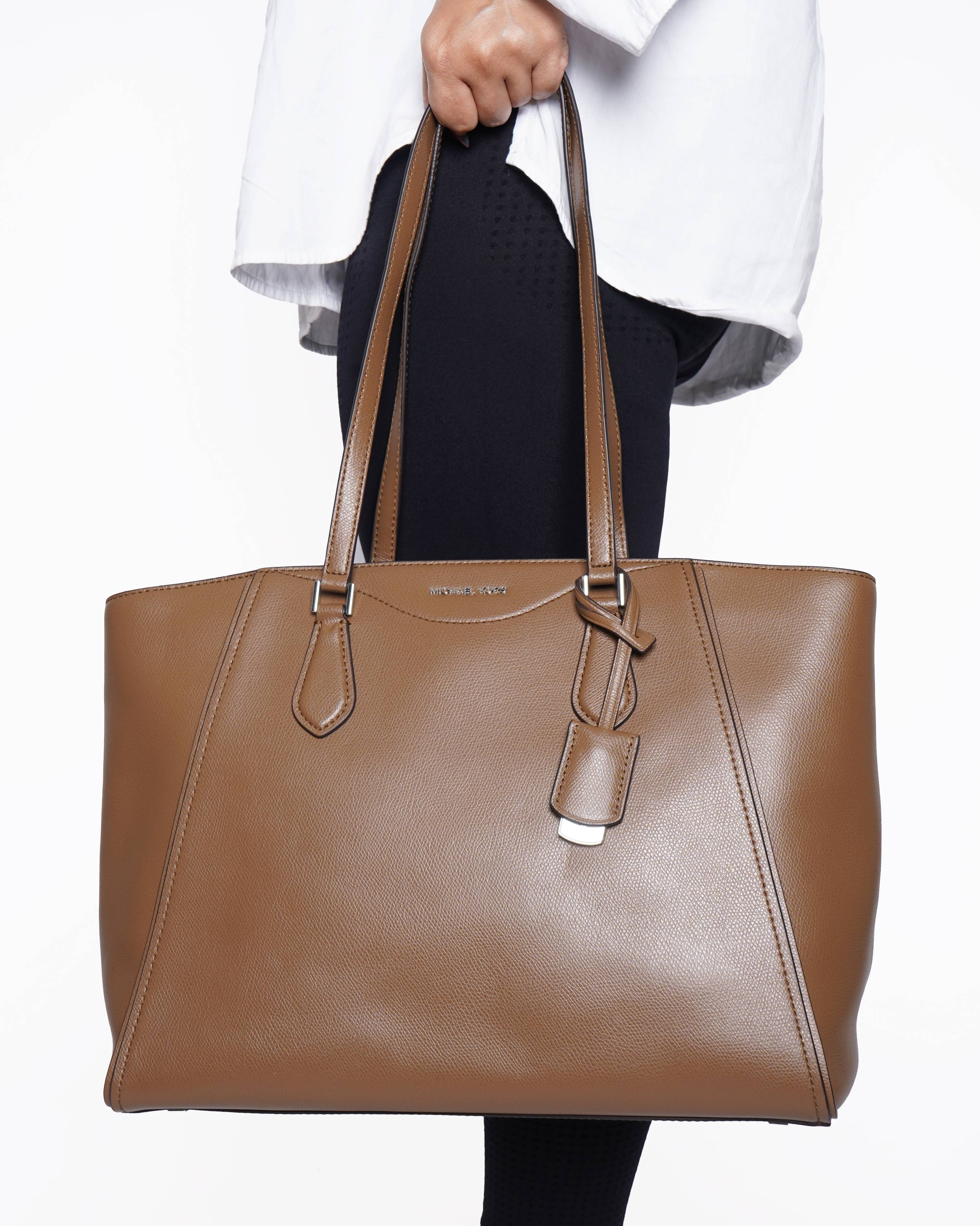 New Michael Kors Taryn Large Leather Tote Bag