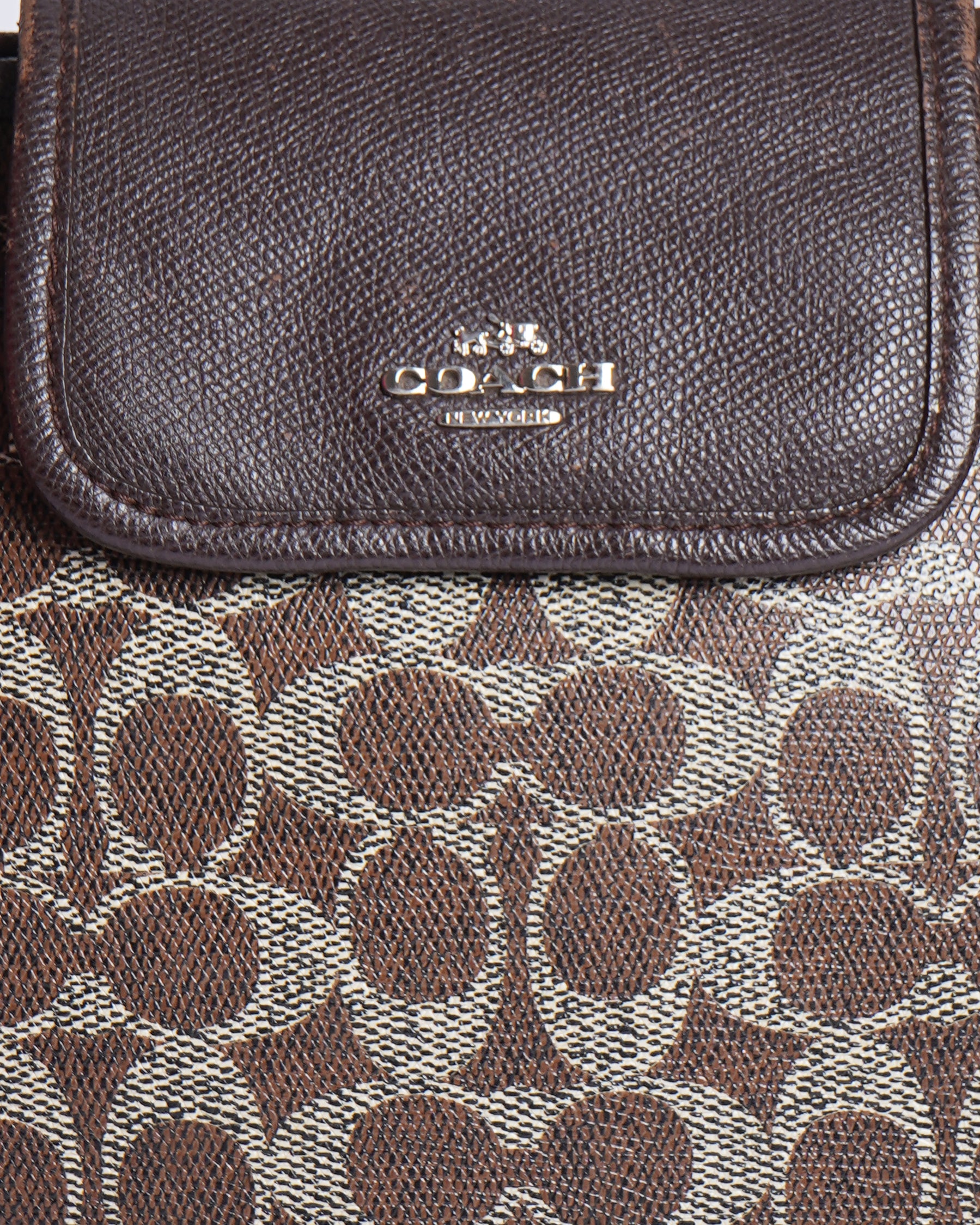 Coach signature monogram tote bag