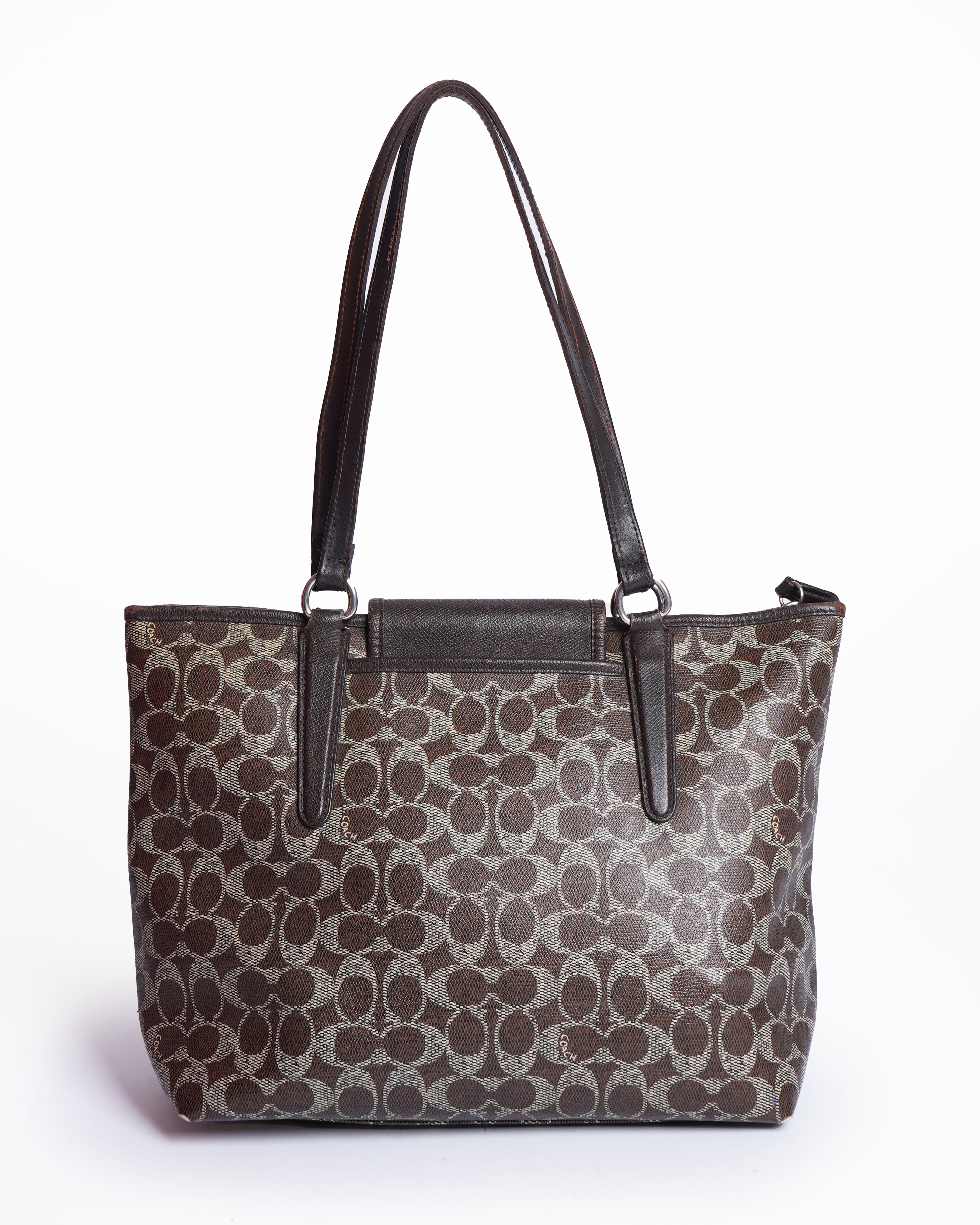 Coach signature monogram tote bag