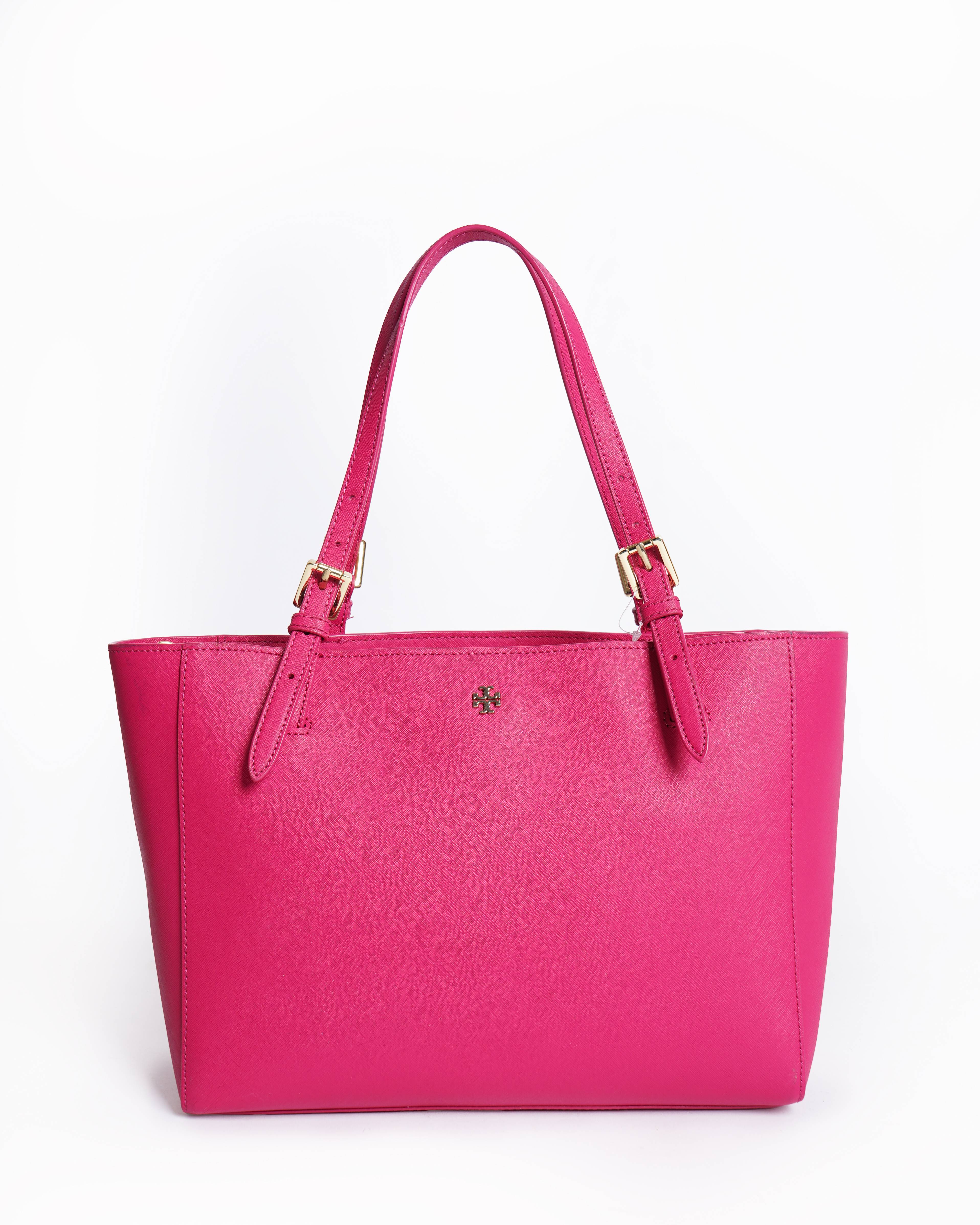 Tory Burch Fuchsia Leather Medium York Buckle Tote