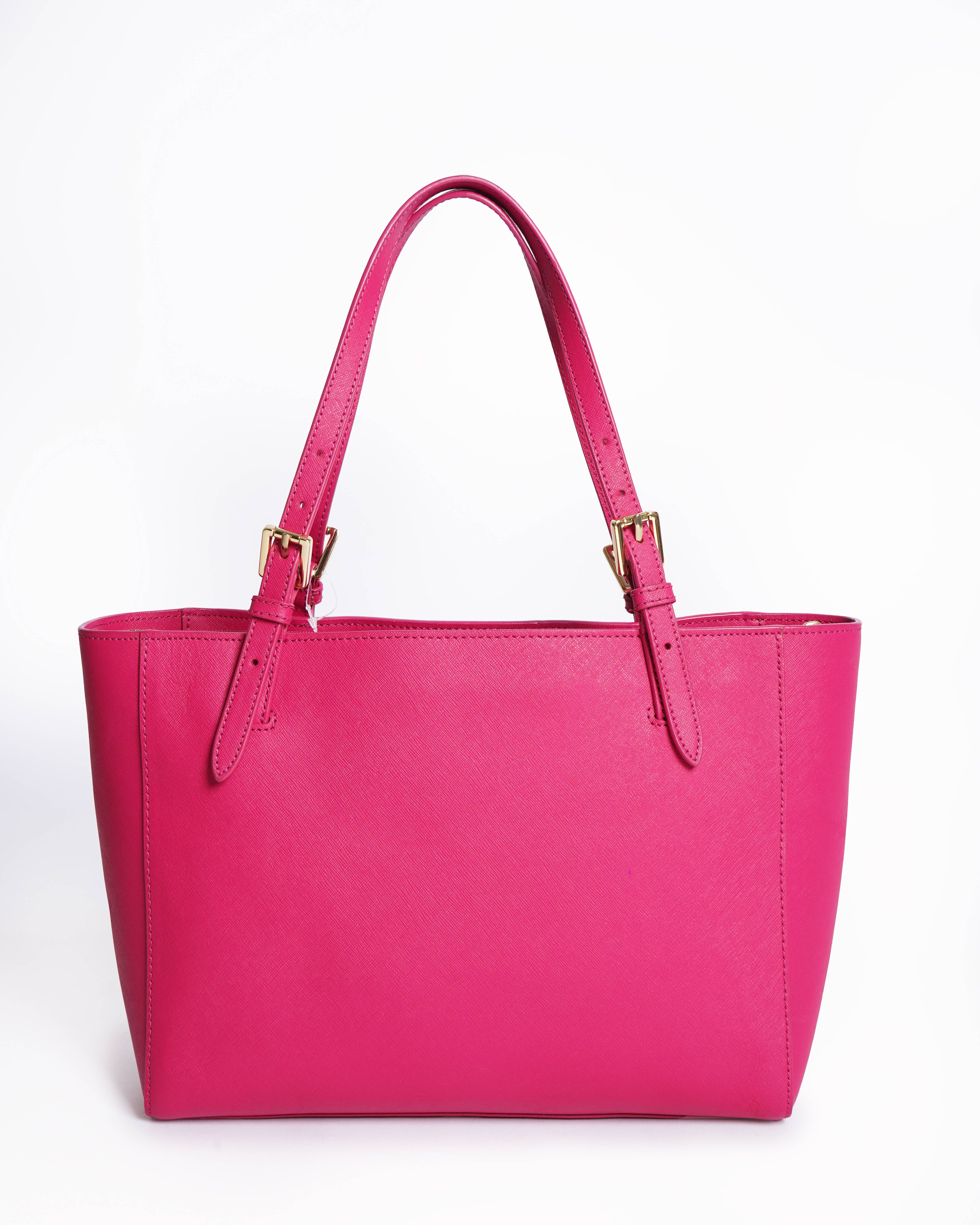 Tory Burch Fuchsia Leather Medium York Buckle Tote