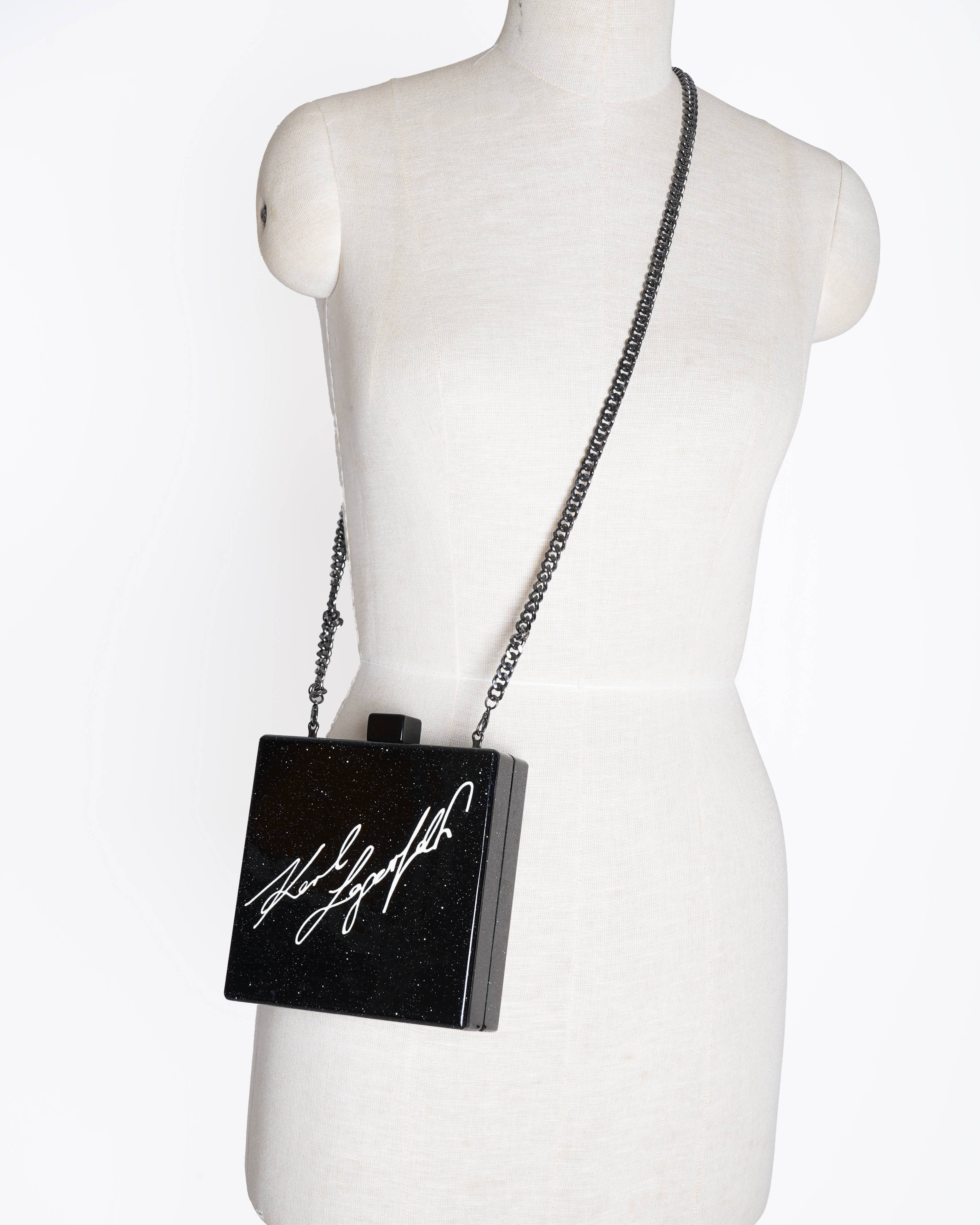 Karl Lagerfeld for Cover Story black medium clutch