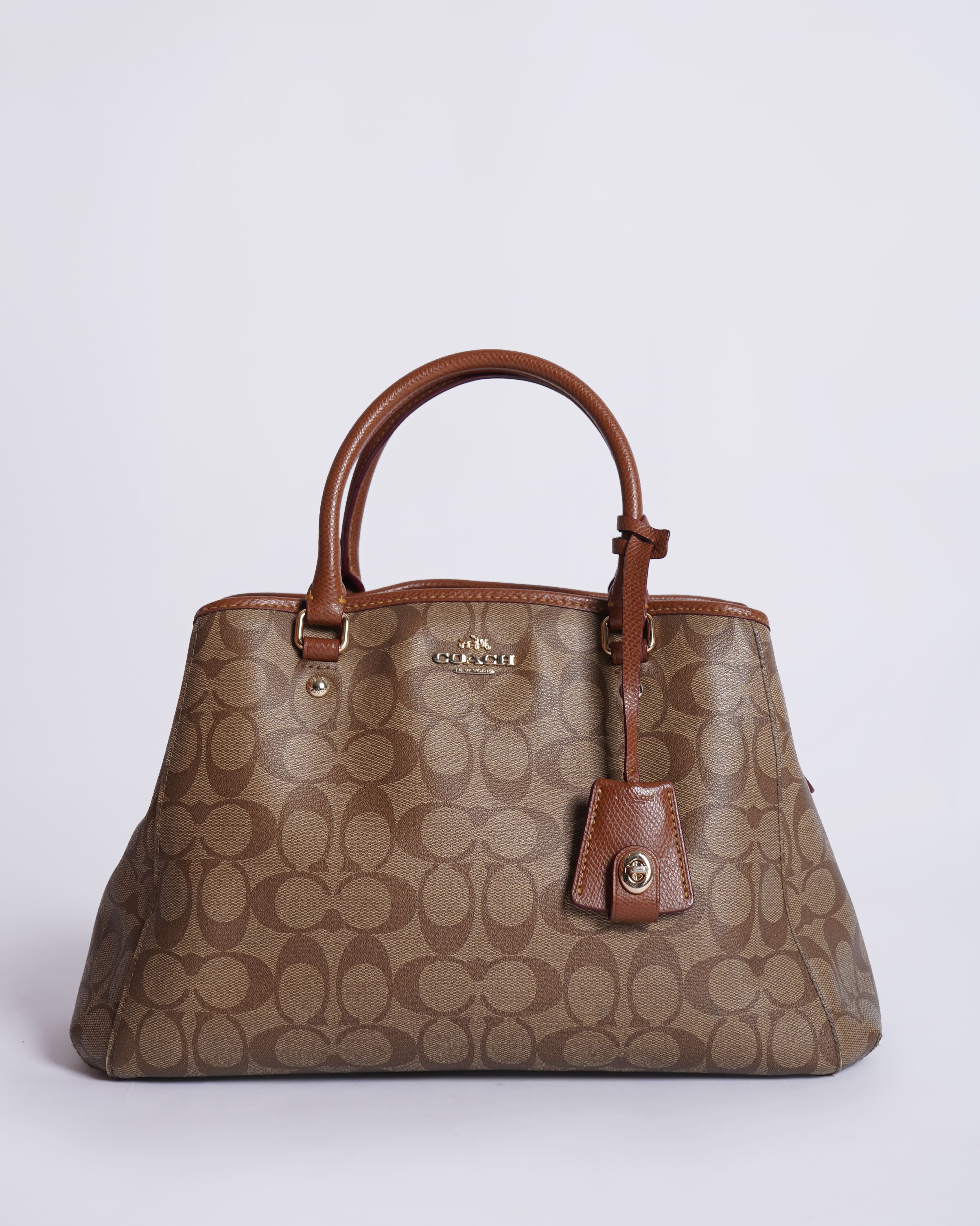 Coach Signature Coated Canvas Satchel