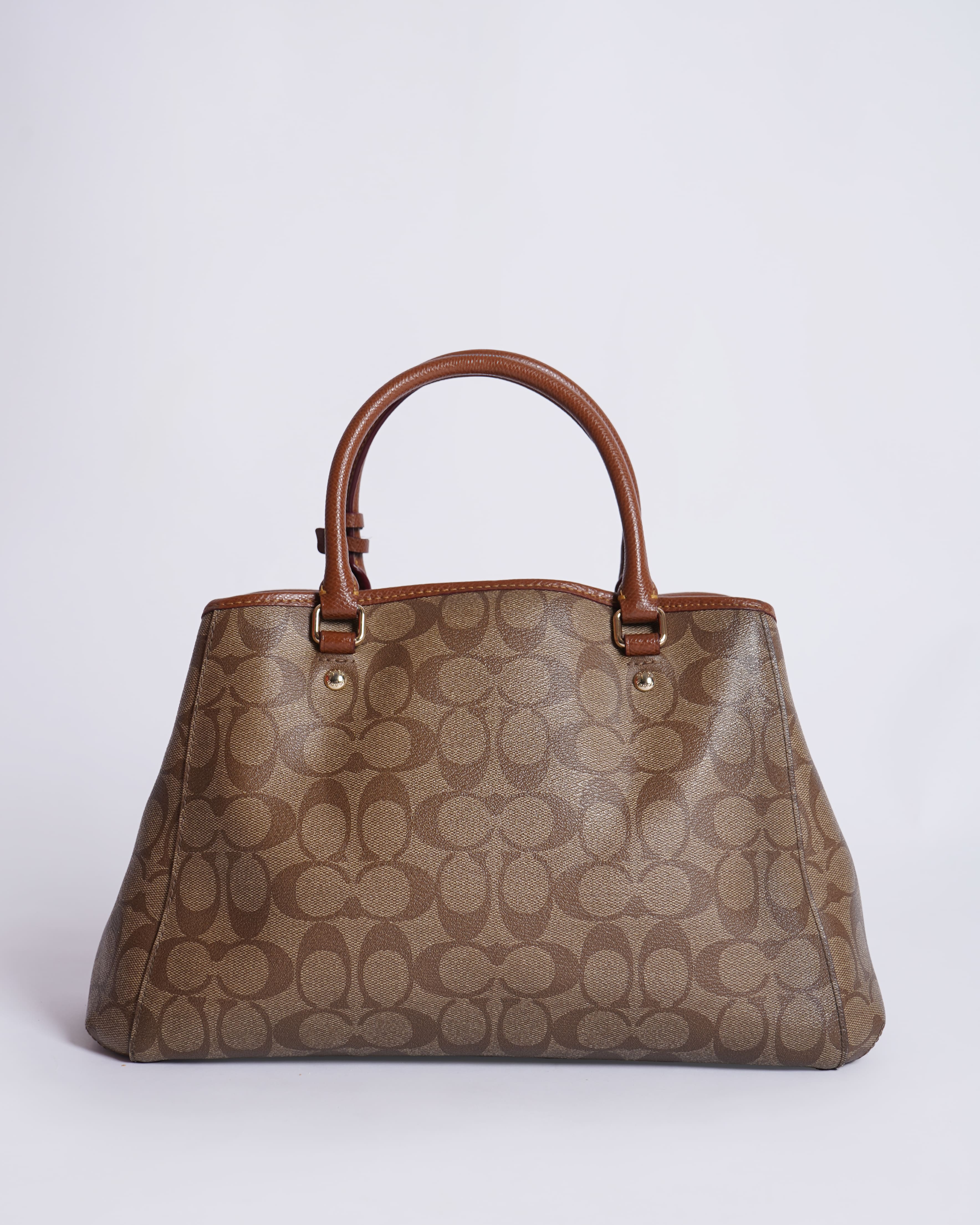 Coach Signature Coated Canvas Satchel