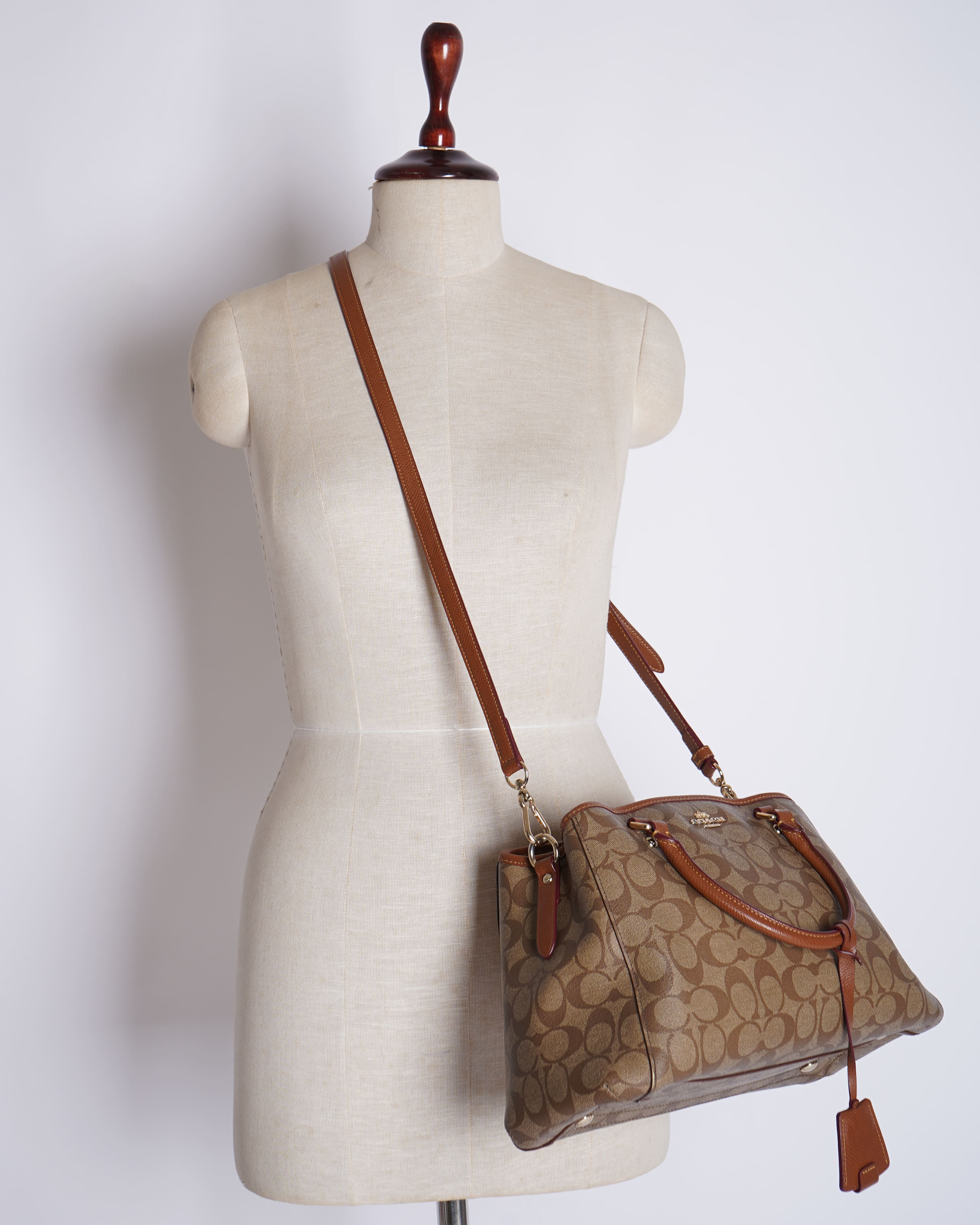 Coach Signature Coated Canvas Satchel