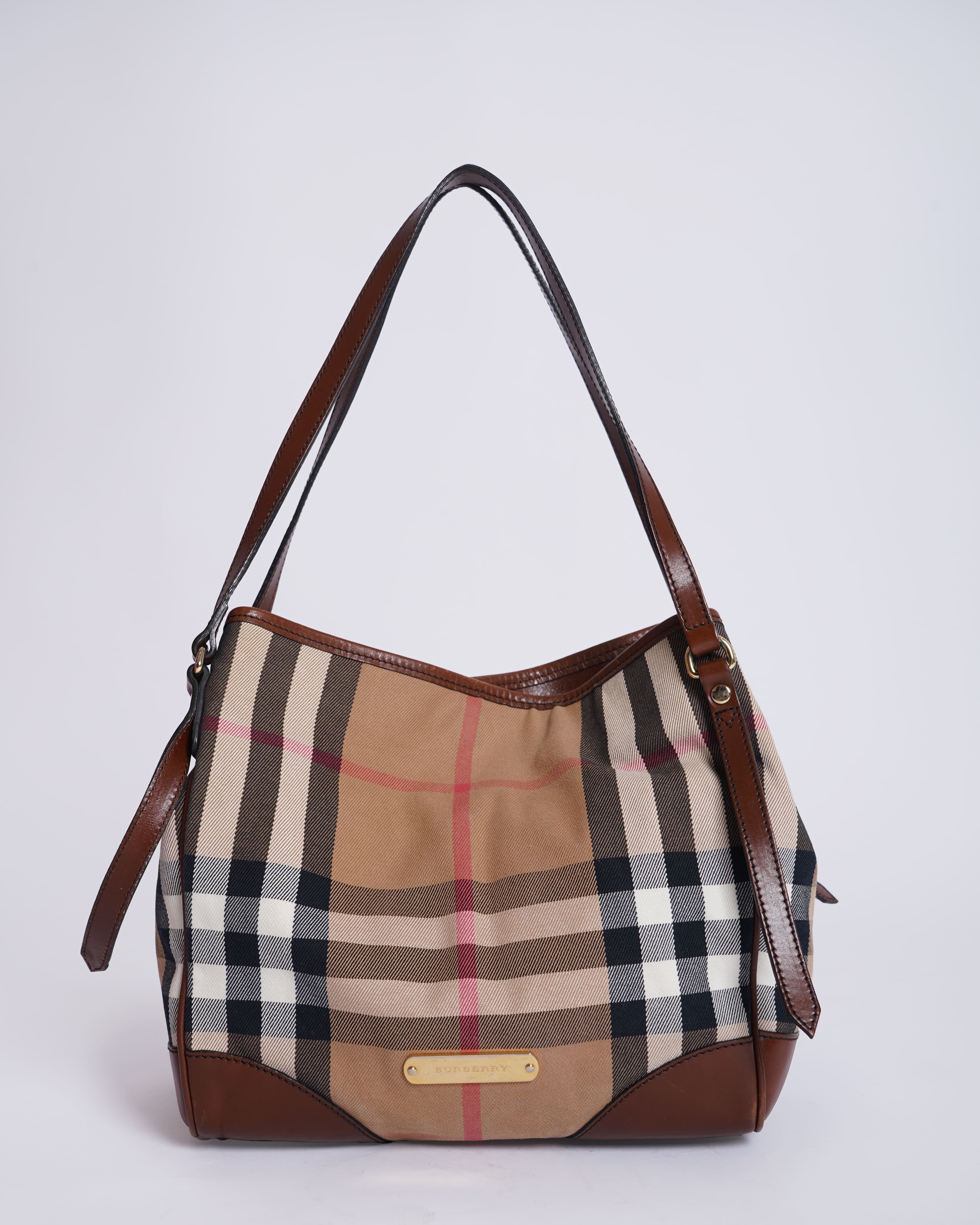 Burberry Canterbury Tote in House Check Canvas & Leather