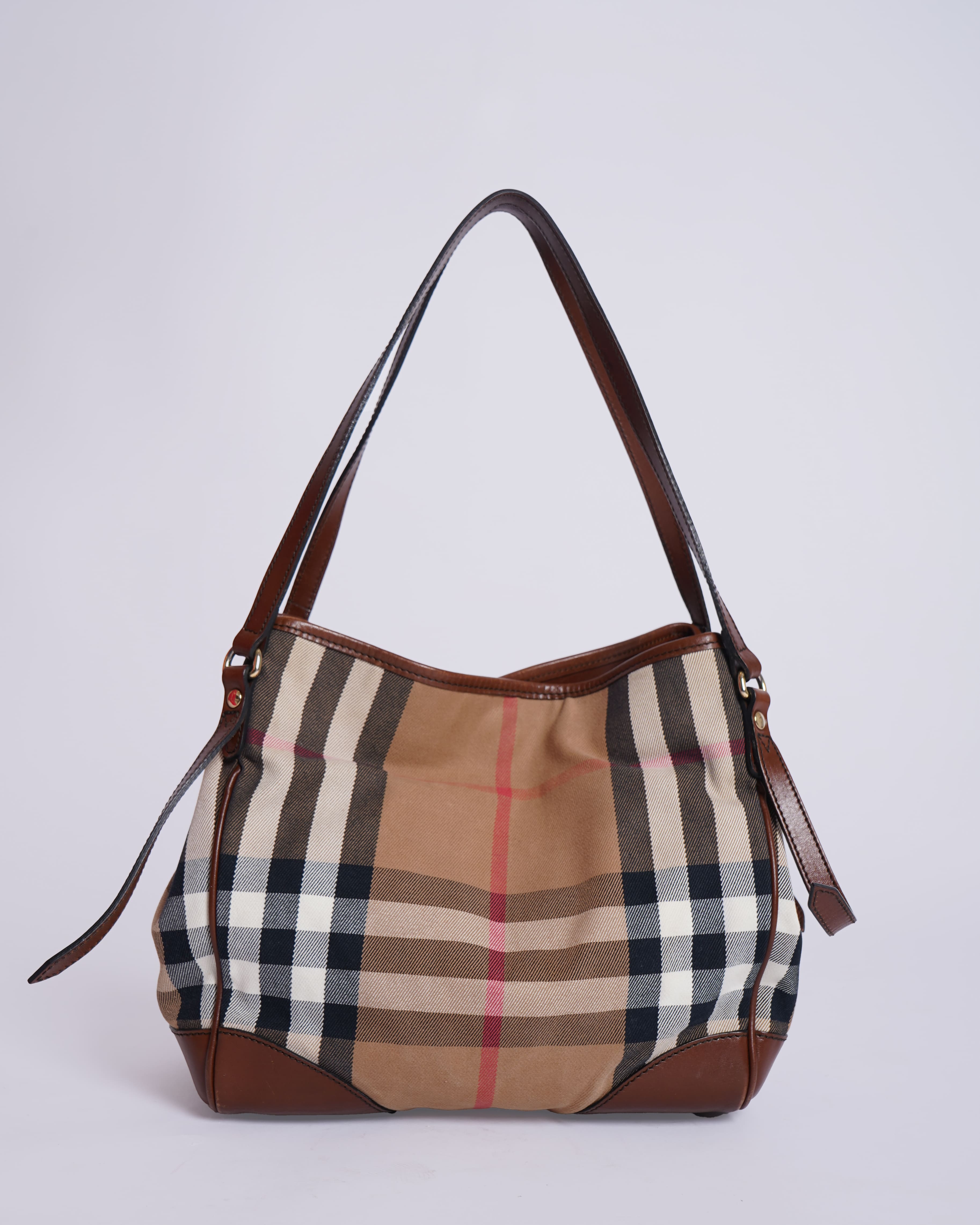 Burberry Canterbury Tote in House Check Canvas & Leather