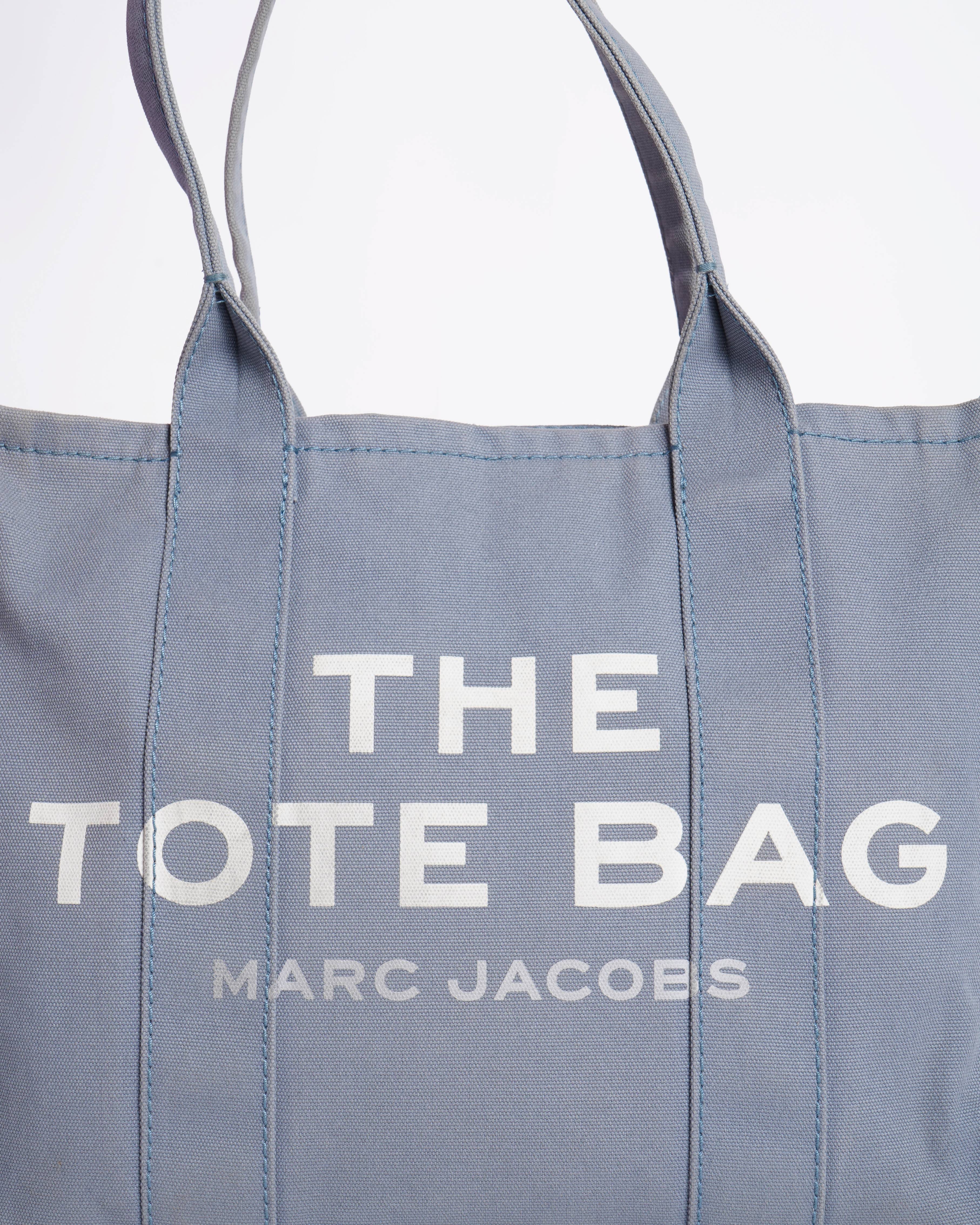 Marc Jacobs Large Canvas Tote Bag In Grey