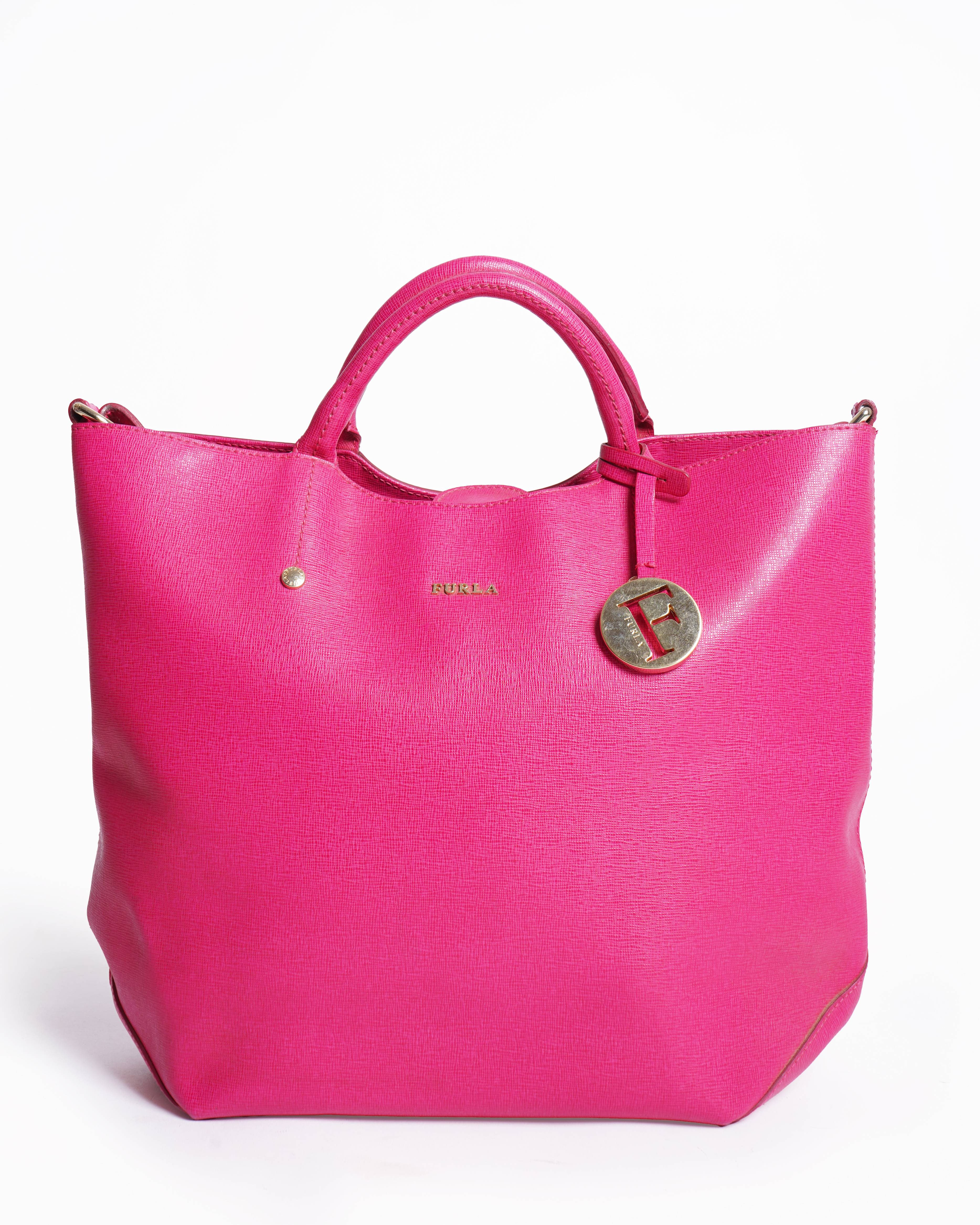 Furla Pink Leather Alissa Tote