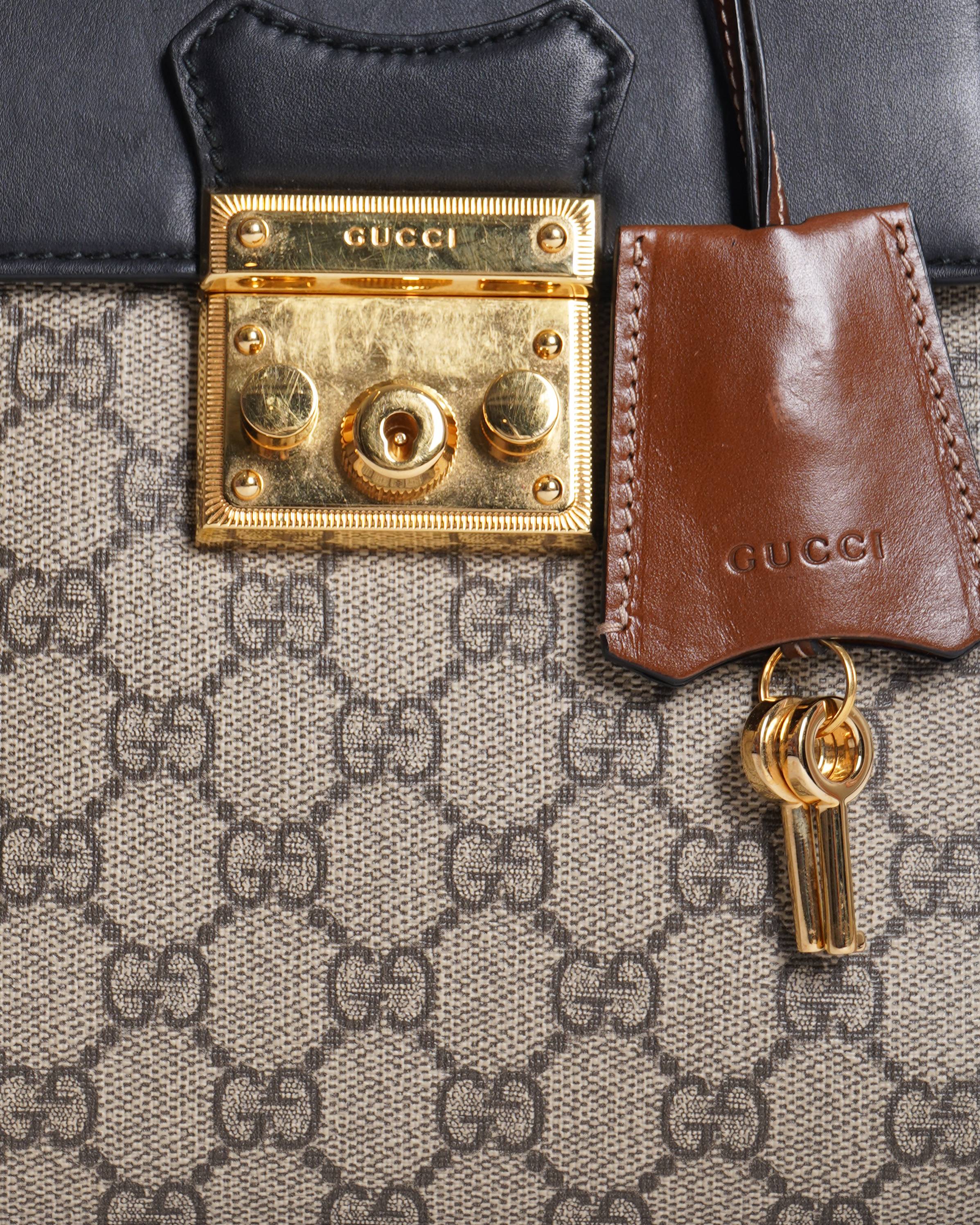 Gucci gg supreme padlock Mini backpack