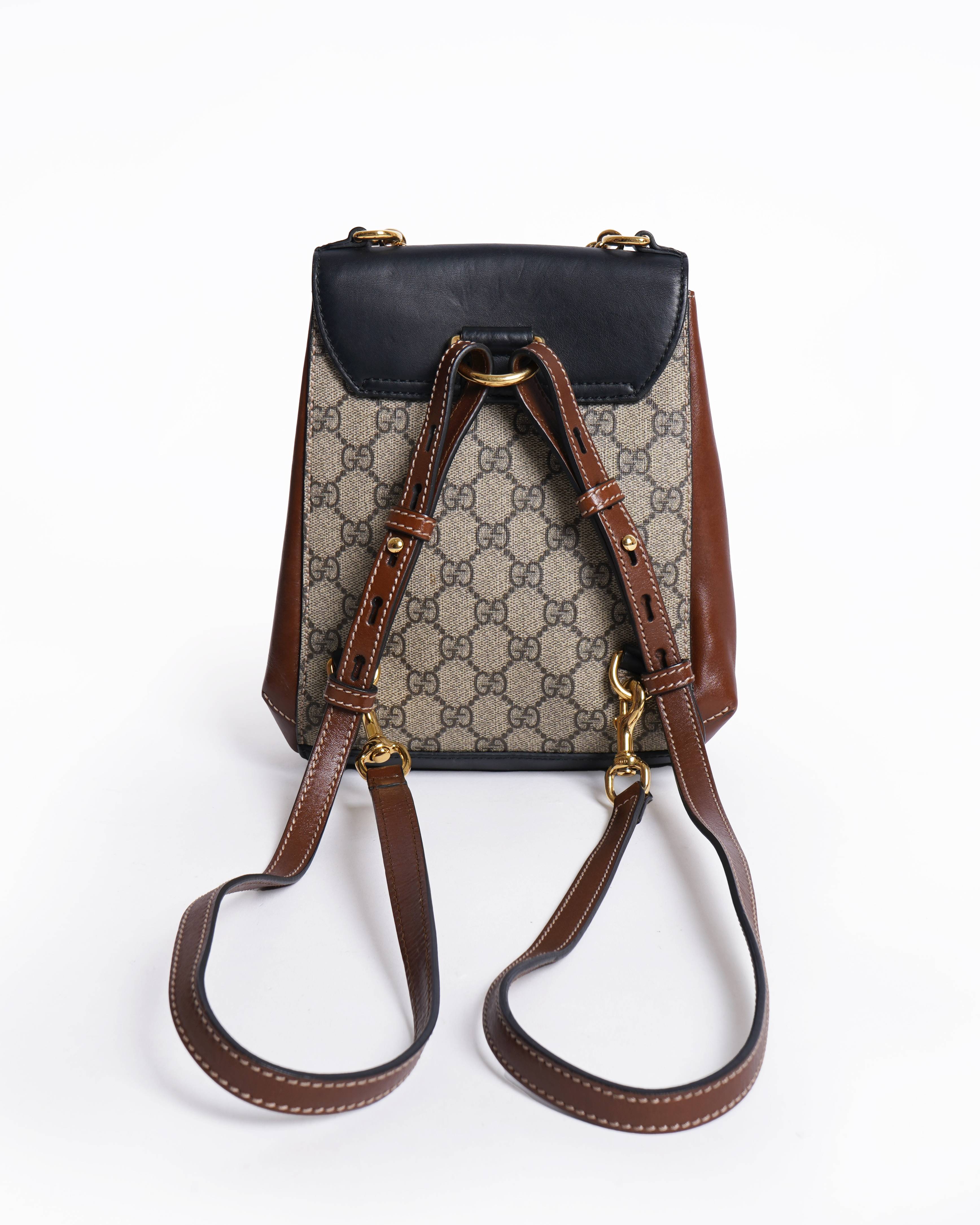 Gucci gg supreme padlock Mini backpack