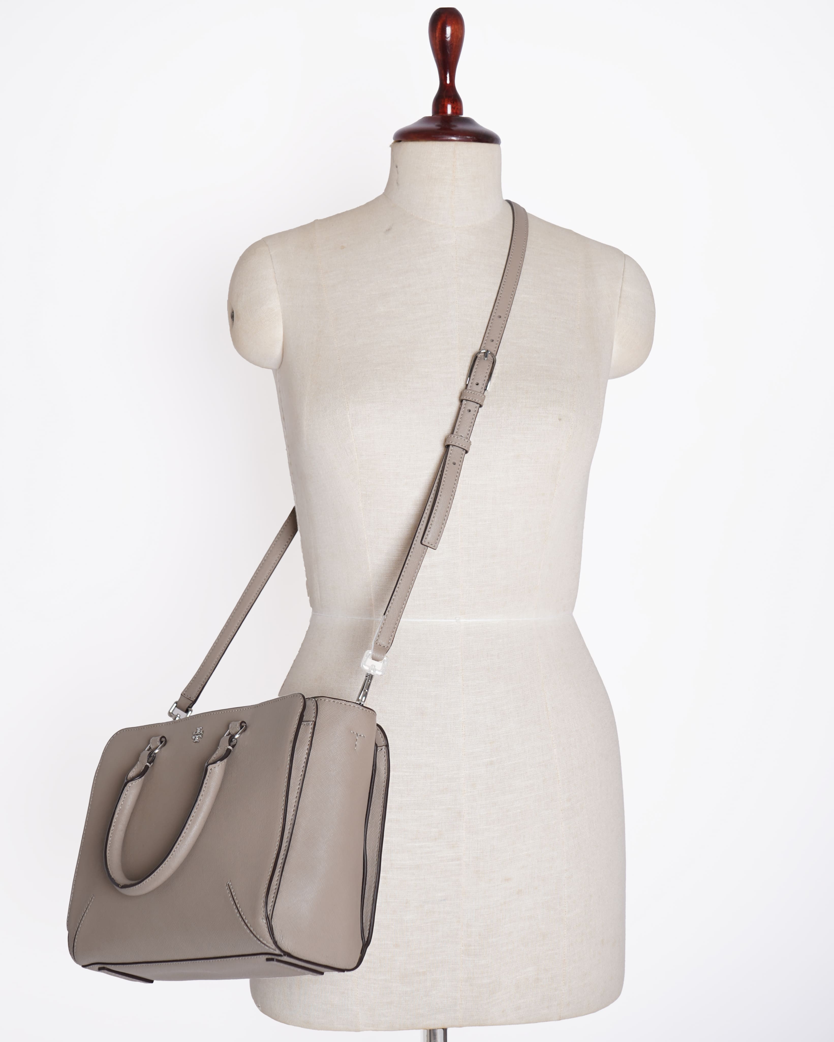 Tory Burch Top Handle Bag In Grey