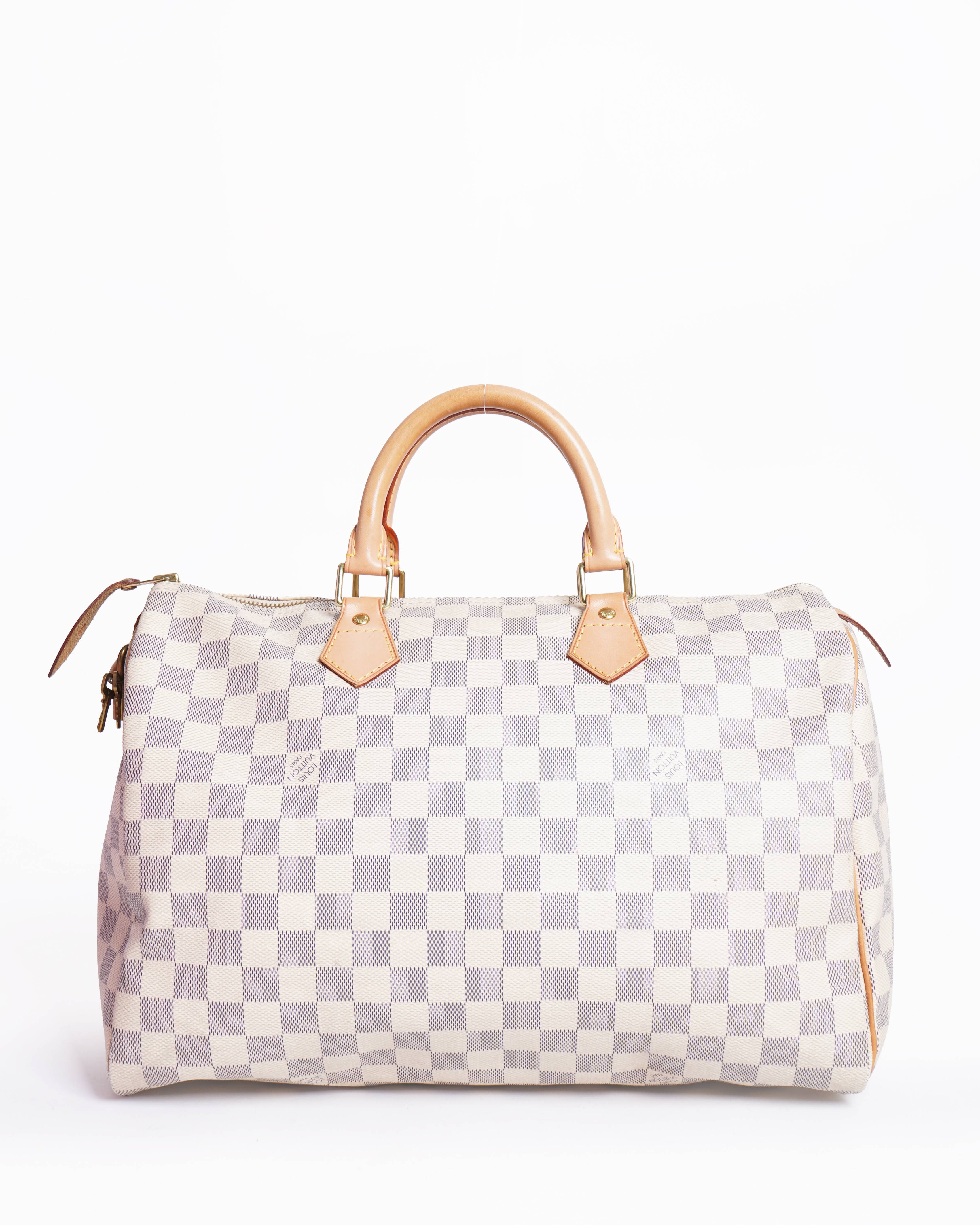 Louis Vuitton Speedy Damier Azur Canvas & Leather handbag
