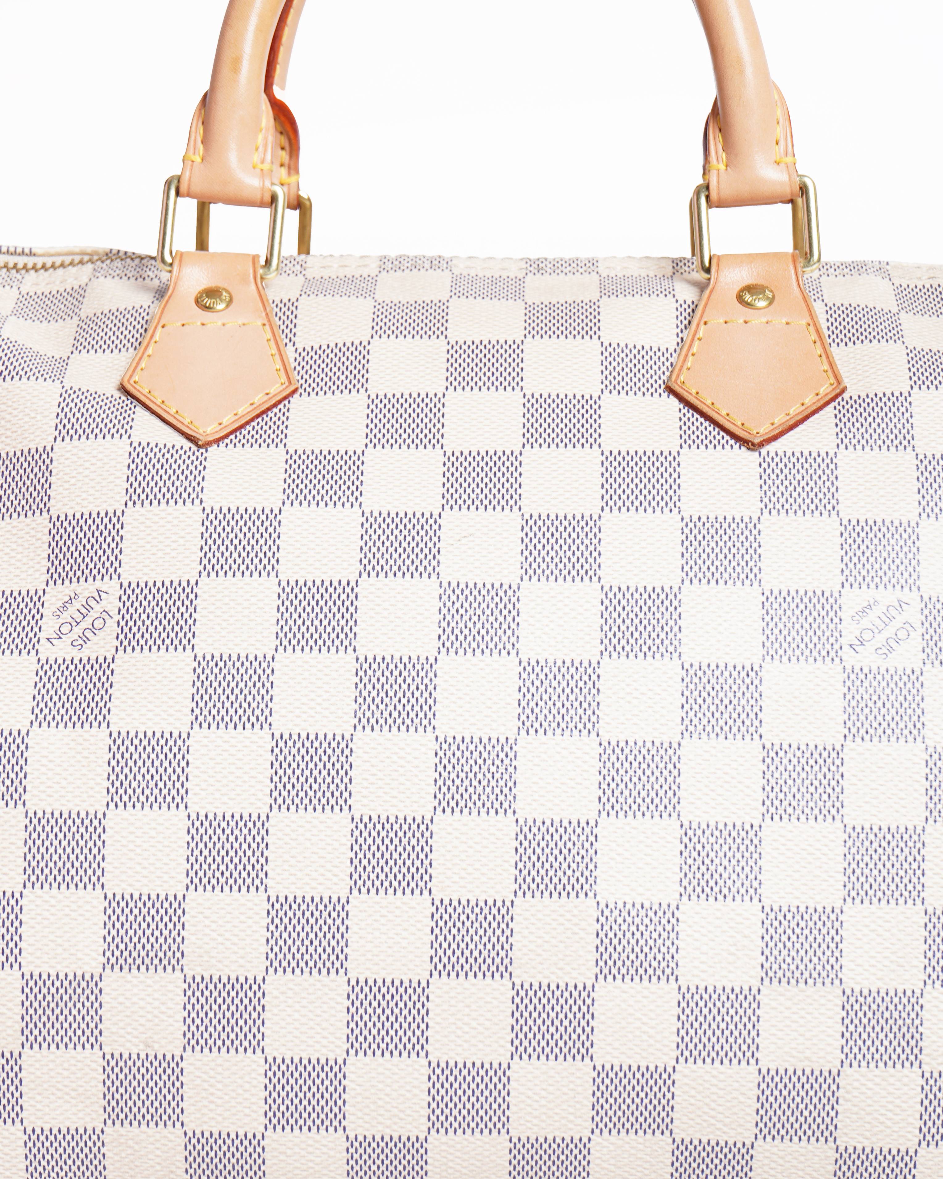 Louis Vuitton Speedy Damier Azur Canvas & Leather handbag