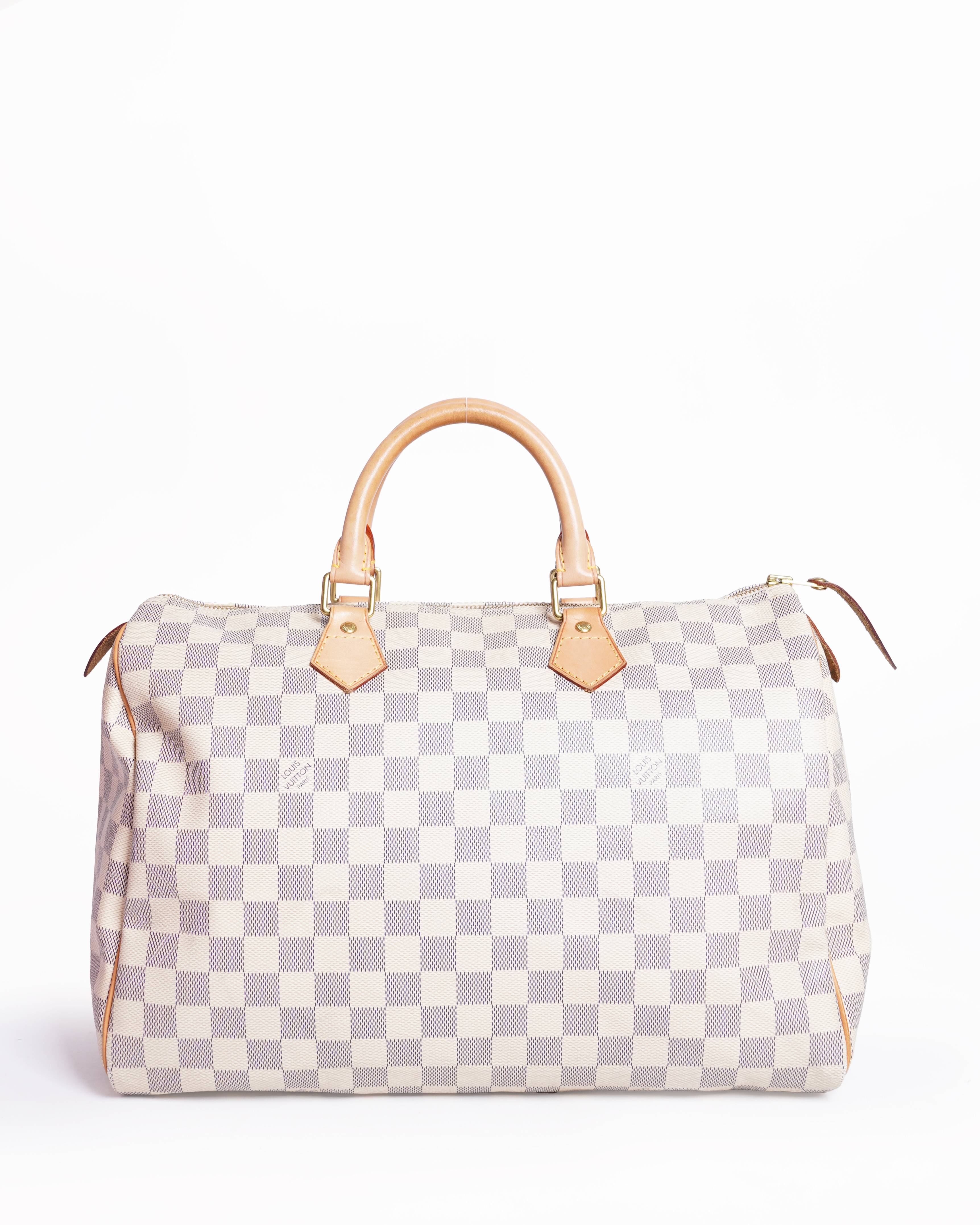 Louis Vuitton Speedy Damier Azur Canvas & Leather handbag
