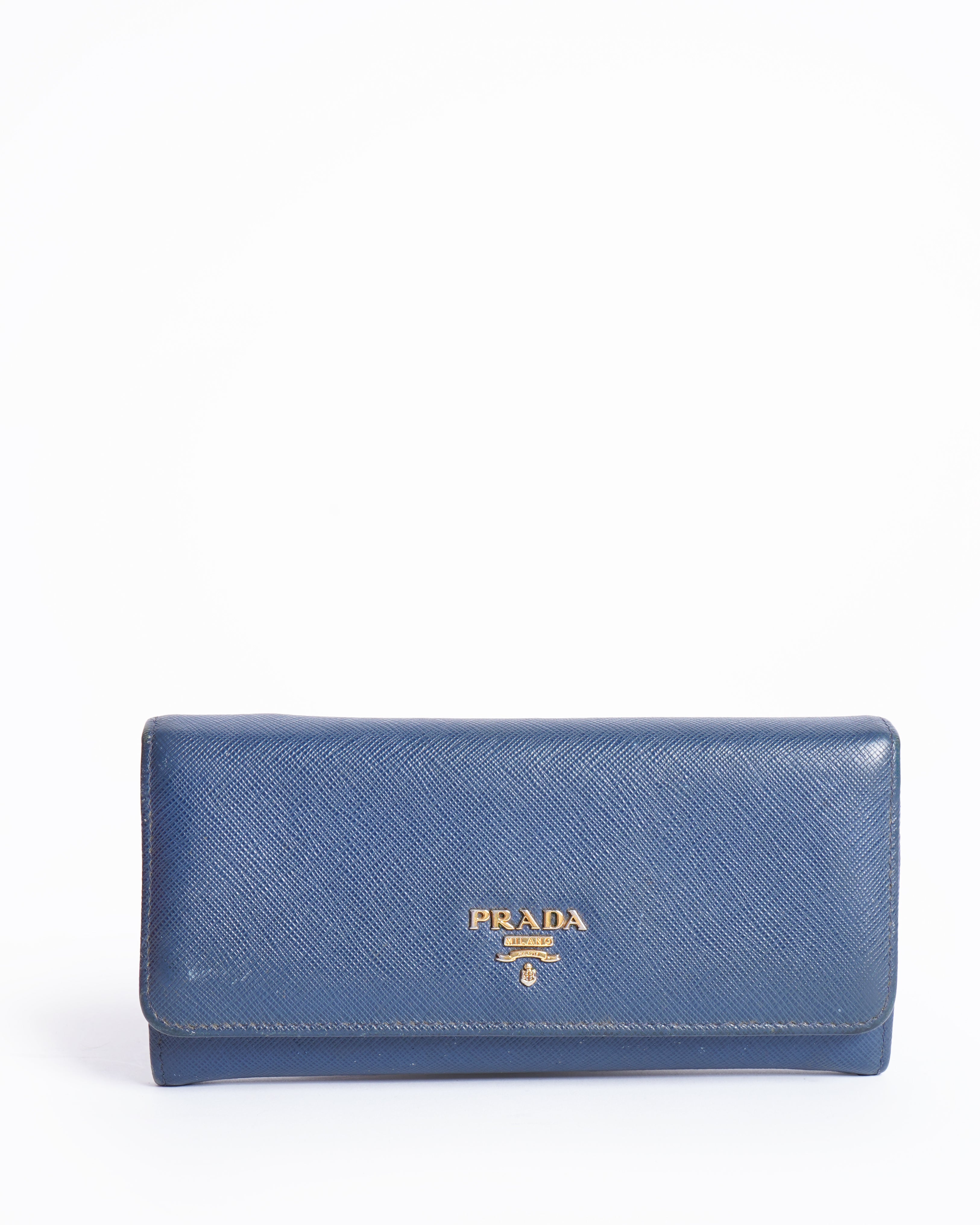 PRADA Fold Purse Wallet Saffiano Wallet