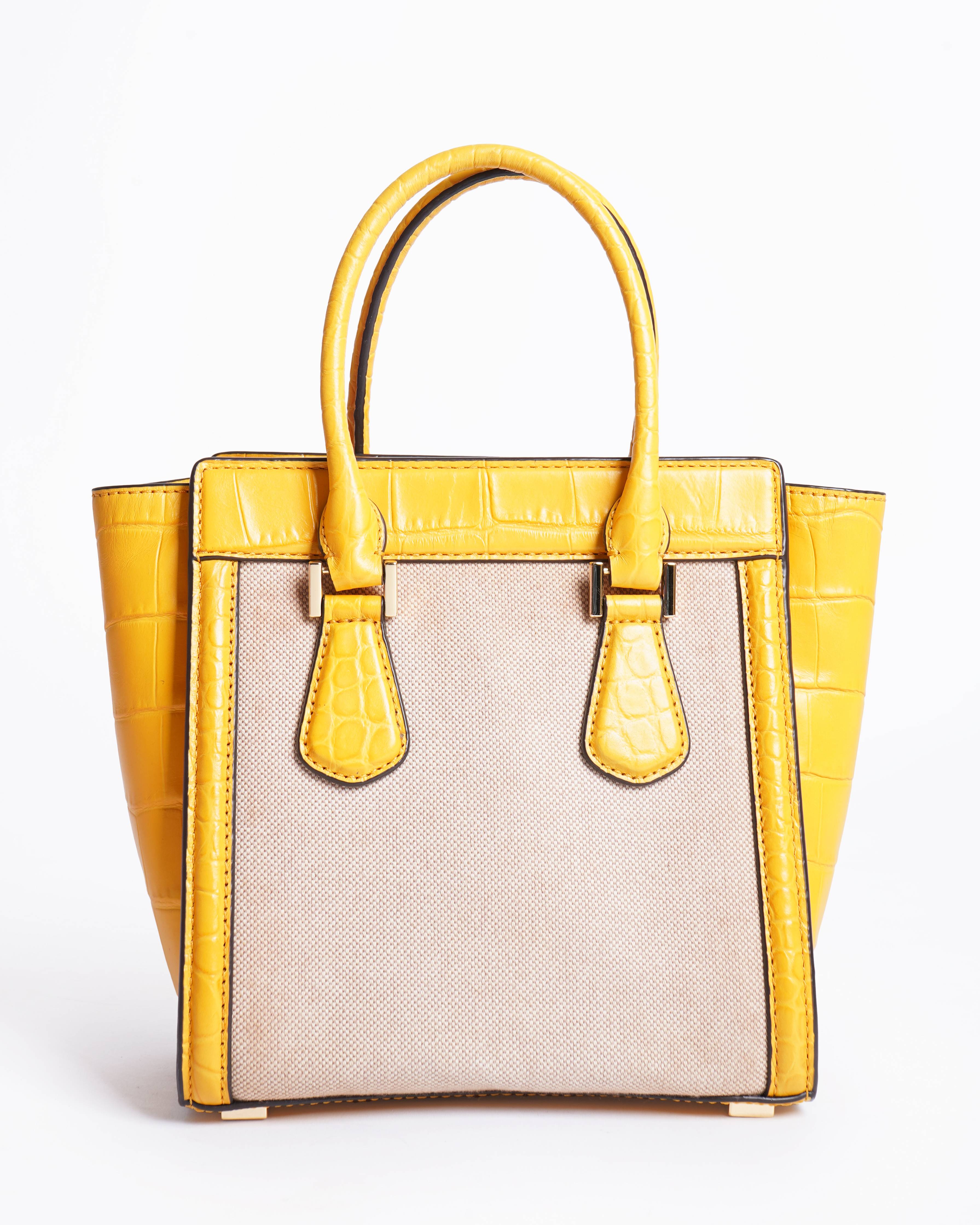 Michael Kors Mini Crossbody bag In Yellow & Beige